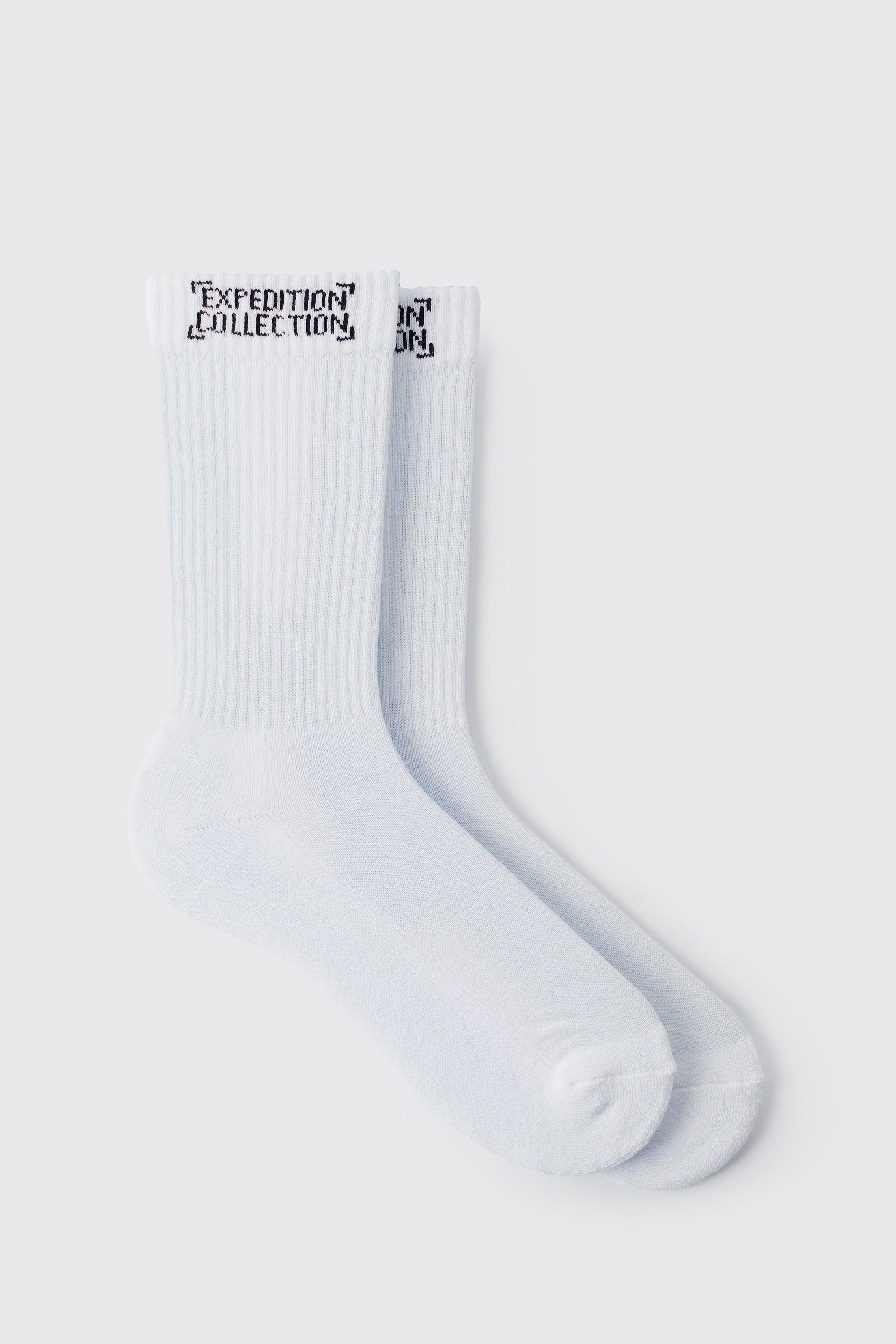 Mens Expedition Collection Socks In White, White