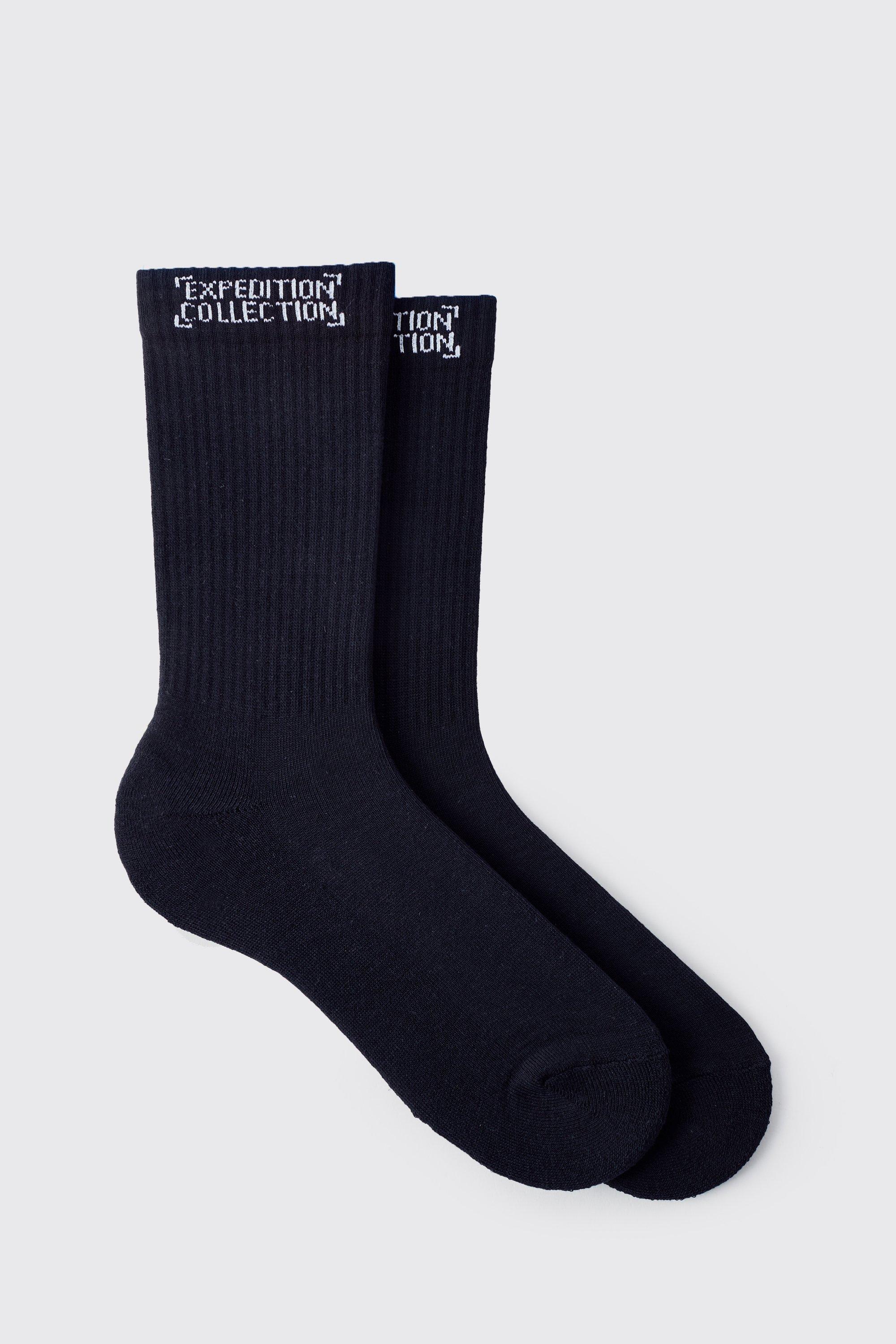 Mens Expedition Collection Socks In Black, Black