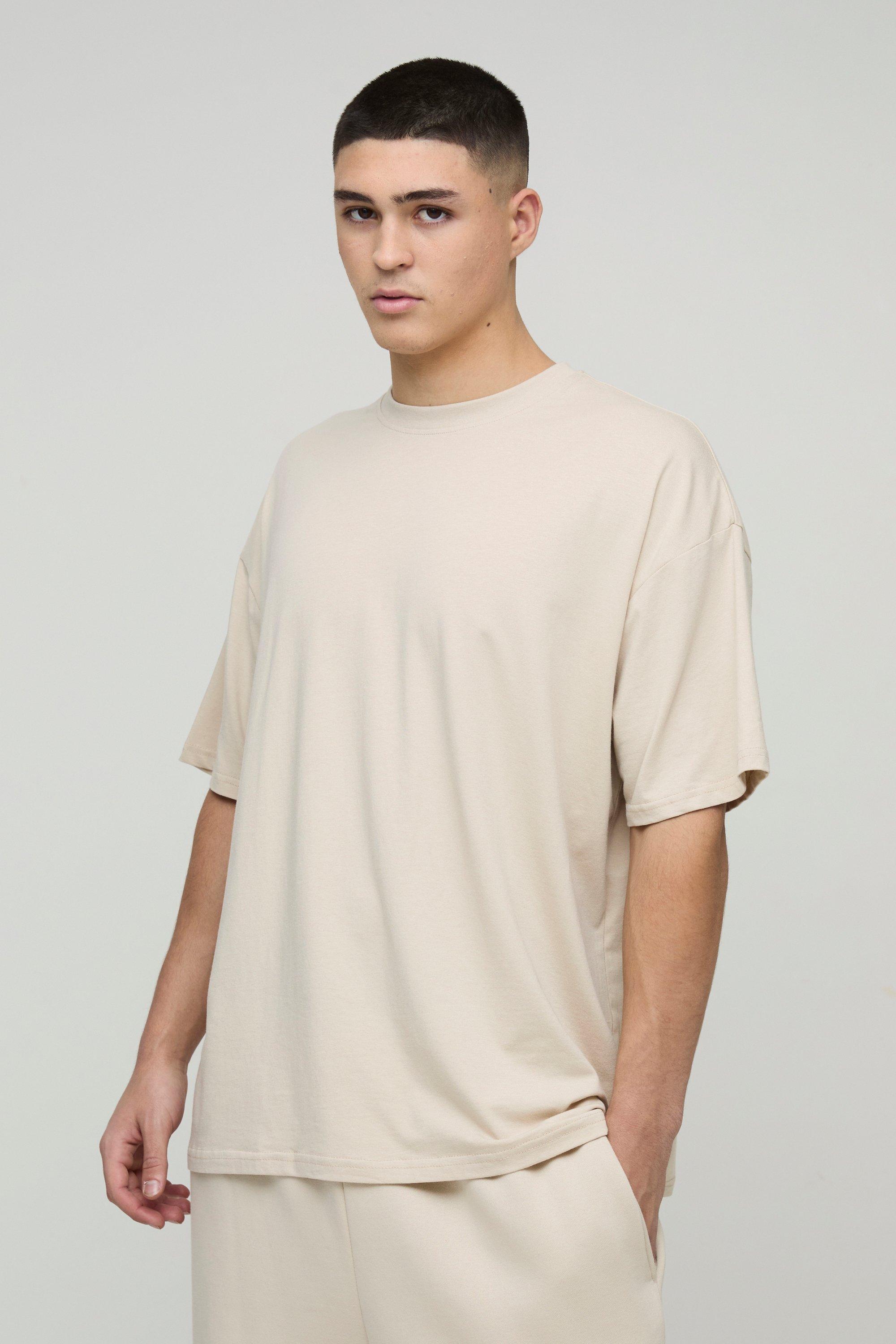 T-shirt Premium oversize in modal Content, Beige