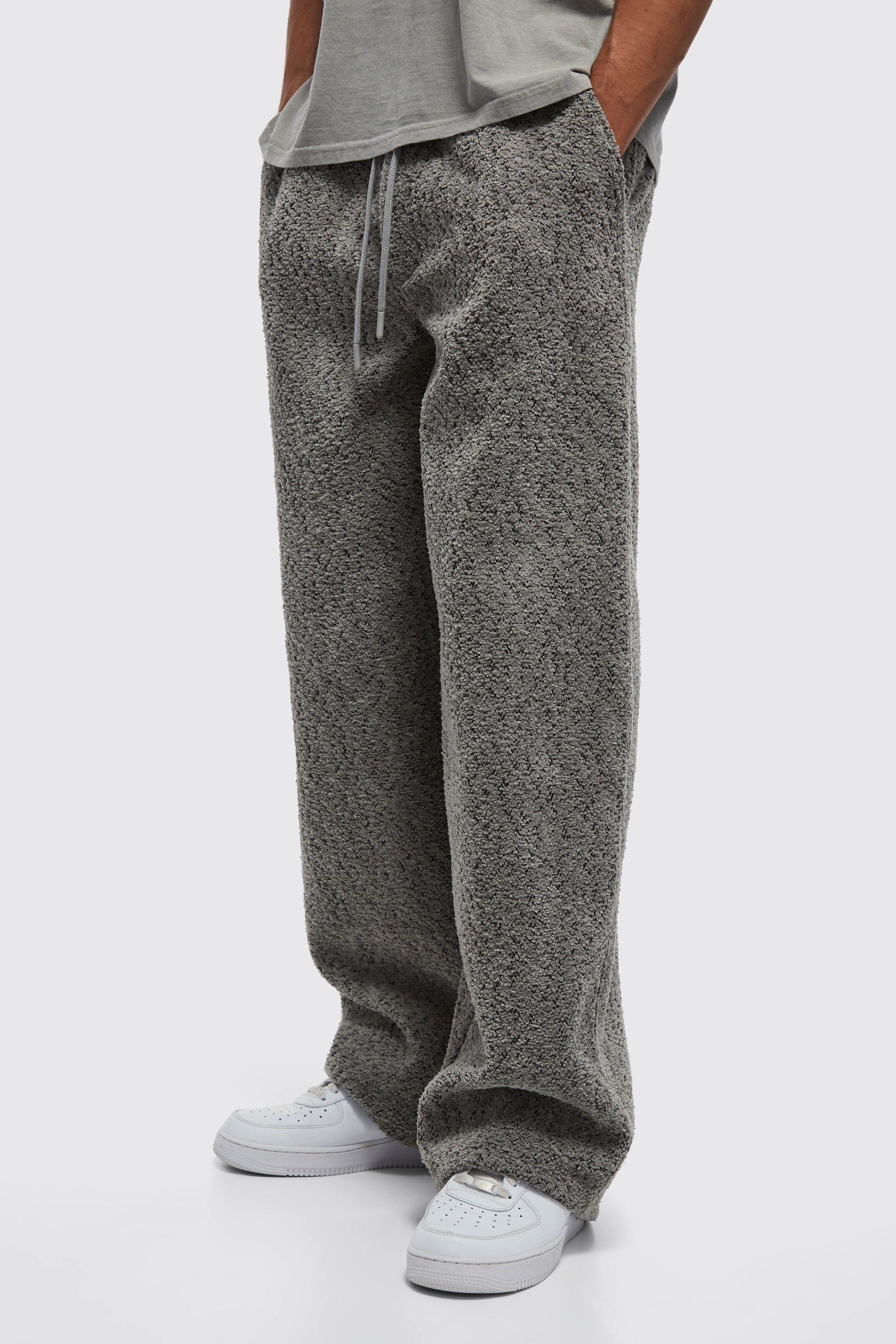 Boohoo Dikke Cargo Broek Met Rechte Pijpen, Textuur En Taille, Grey