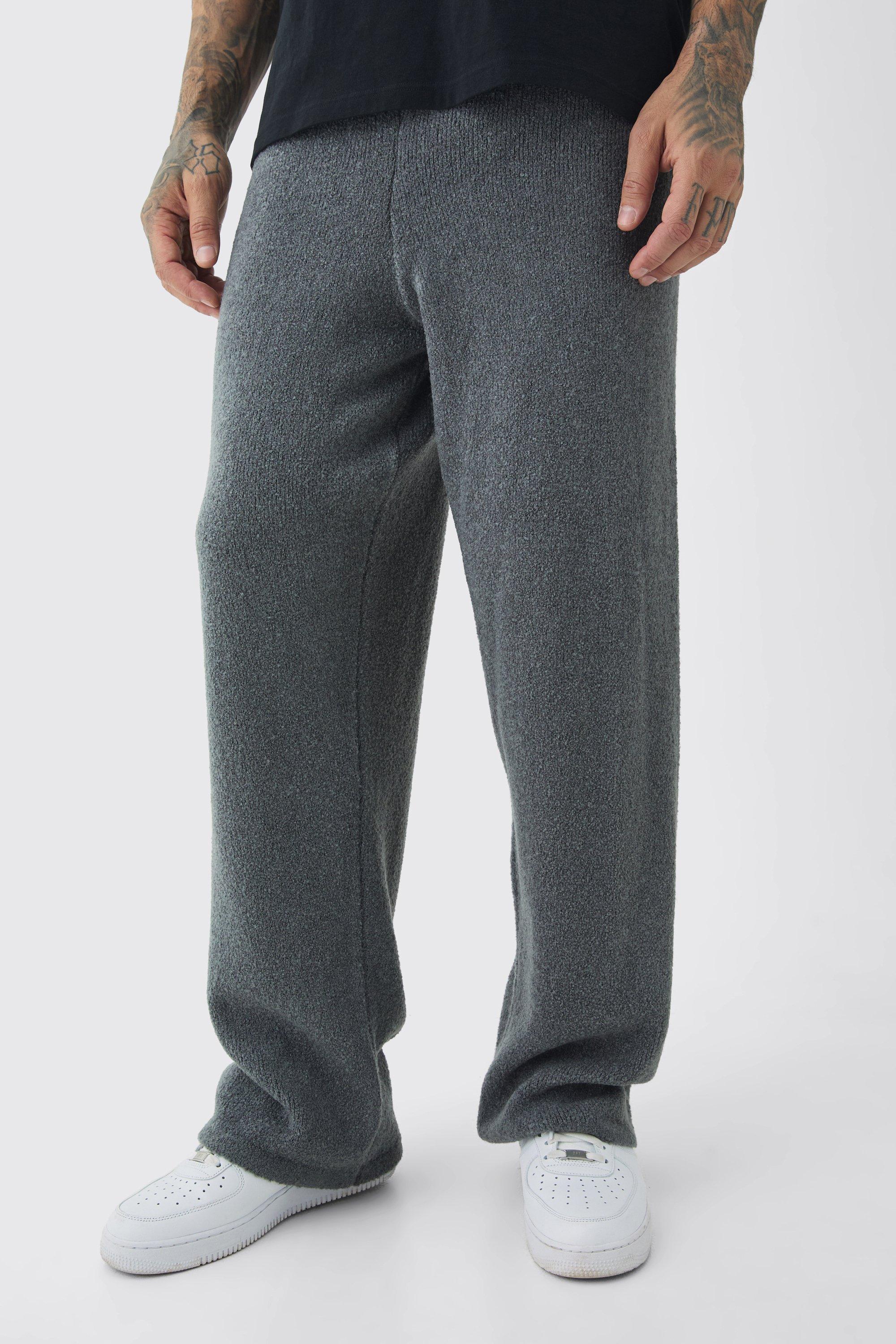 Pantaloni tuta Tall rilassati in maglia morbida, Grigio