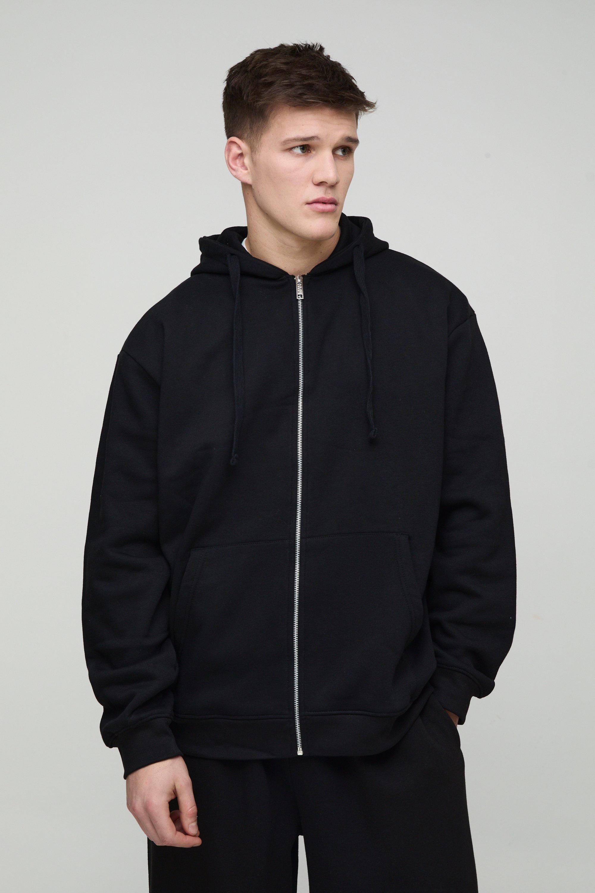 boohoo M STAR ジップ フーディ & ジョガー トラックスーツ 黒 Highshine Hooded Puffer Jacket | boohoo
