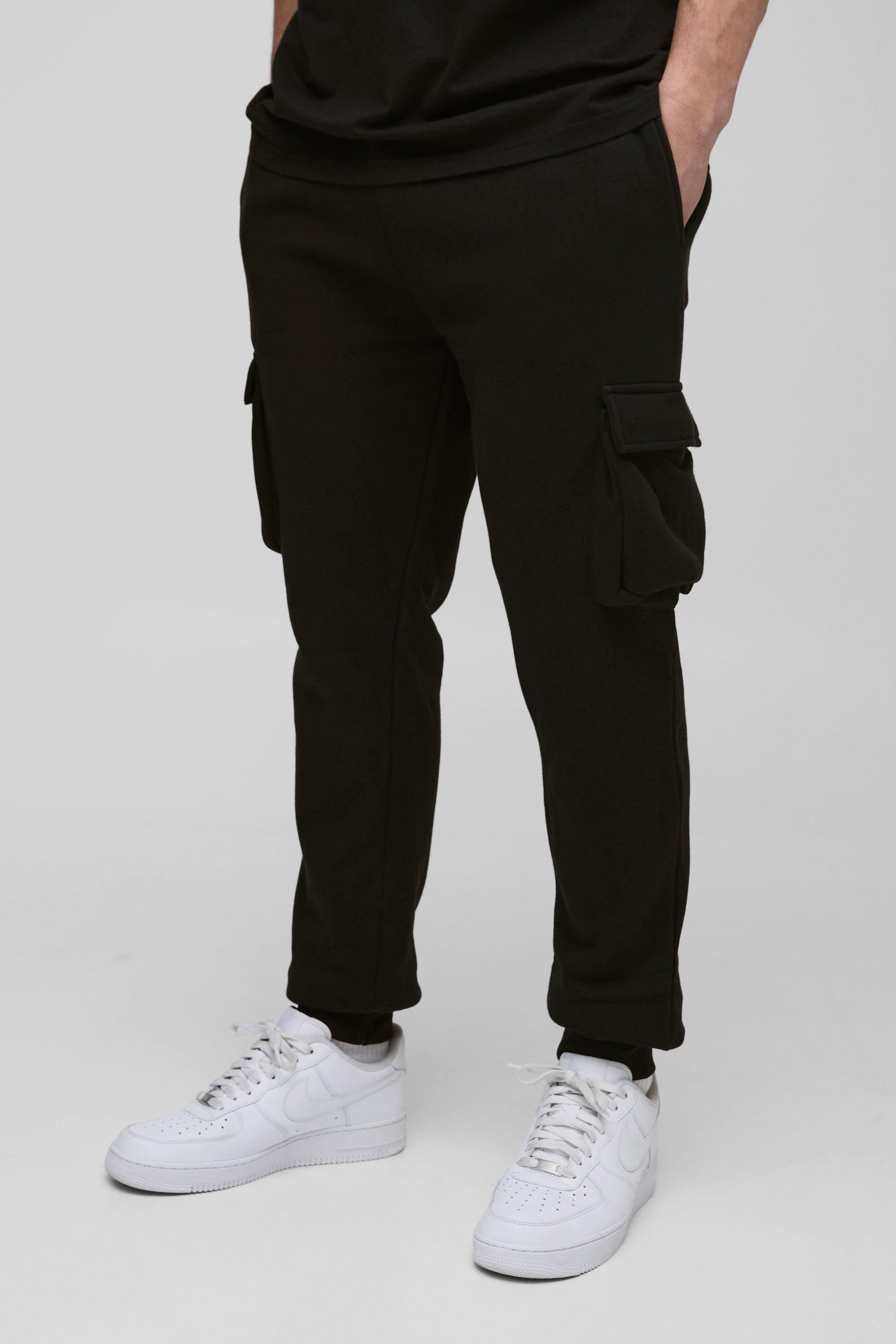 Pantaloni tuta Cargo Tall Skinny Fit neri, Nero