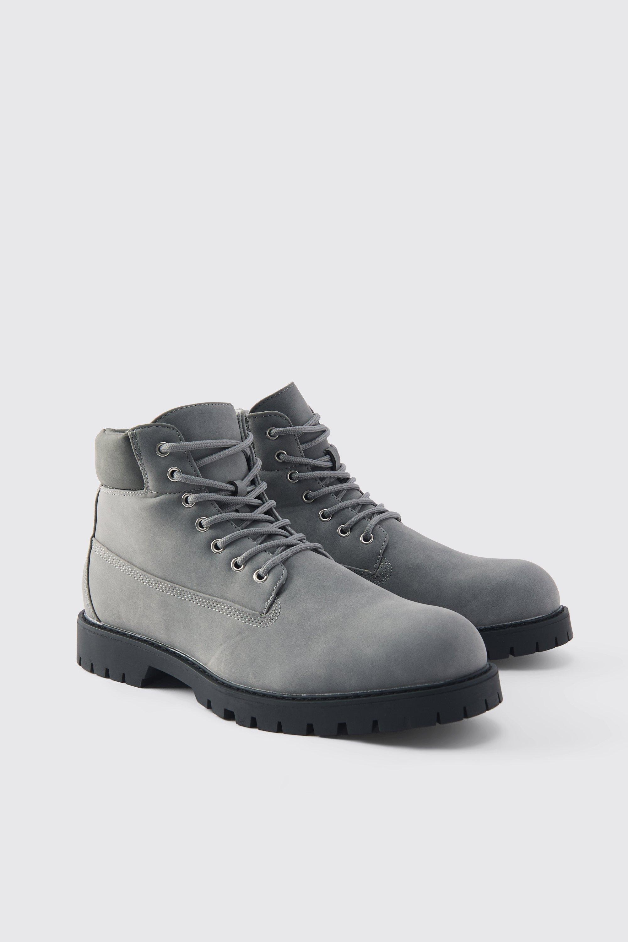 Mens Grey Worker Boot, Grey