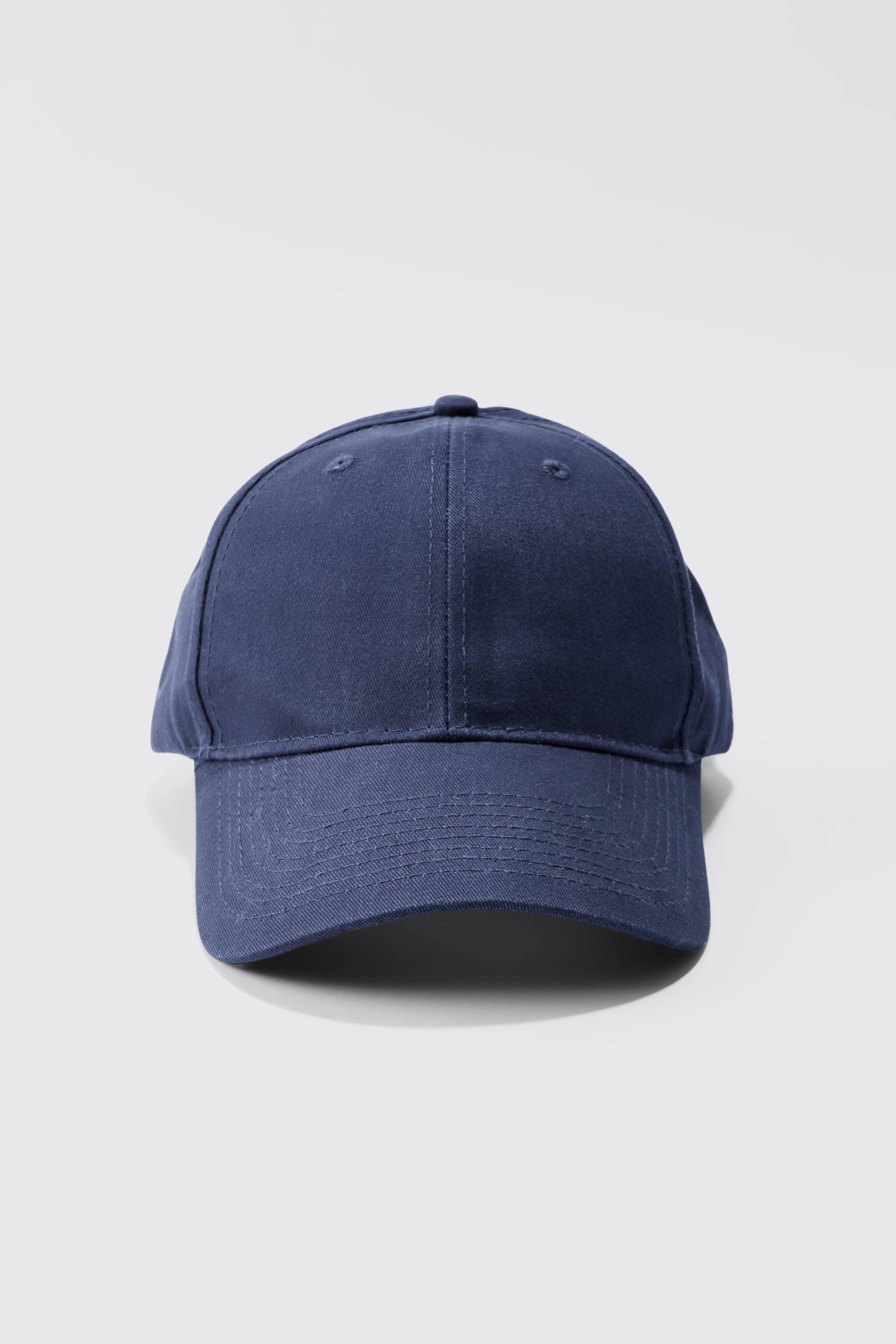 Mens Plain Cap In Navy, Navy