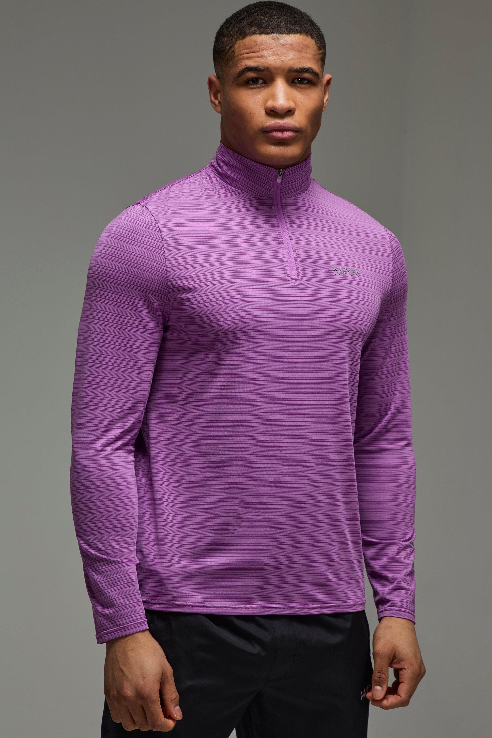 Giacca leggera Man Active per alta performance con zip corta, Purple