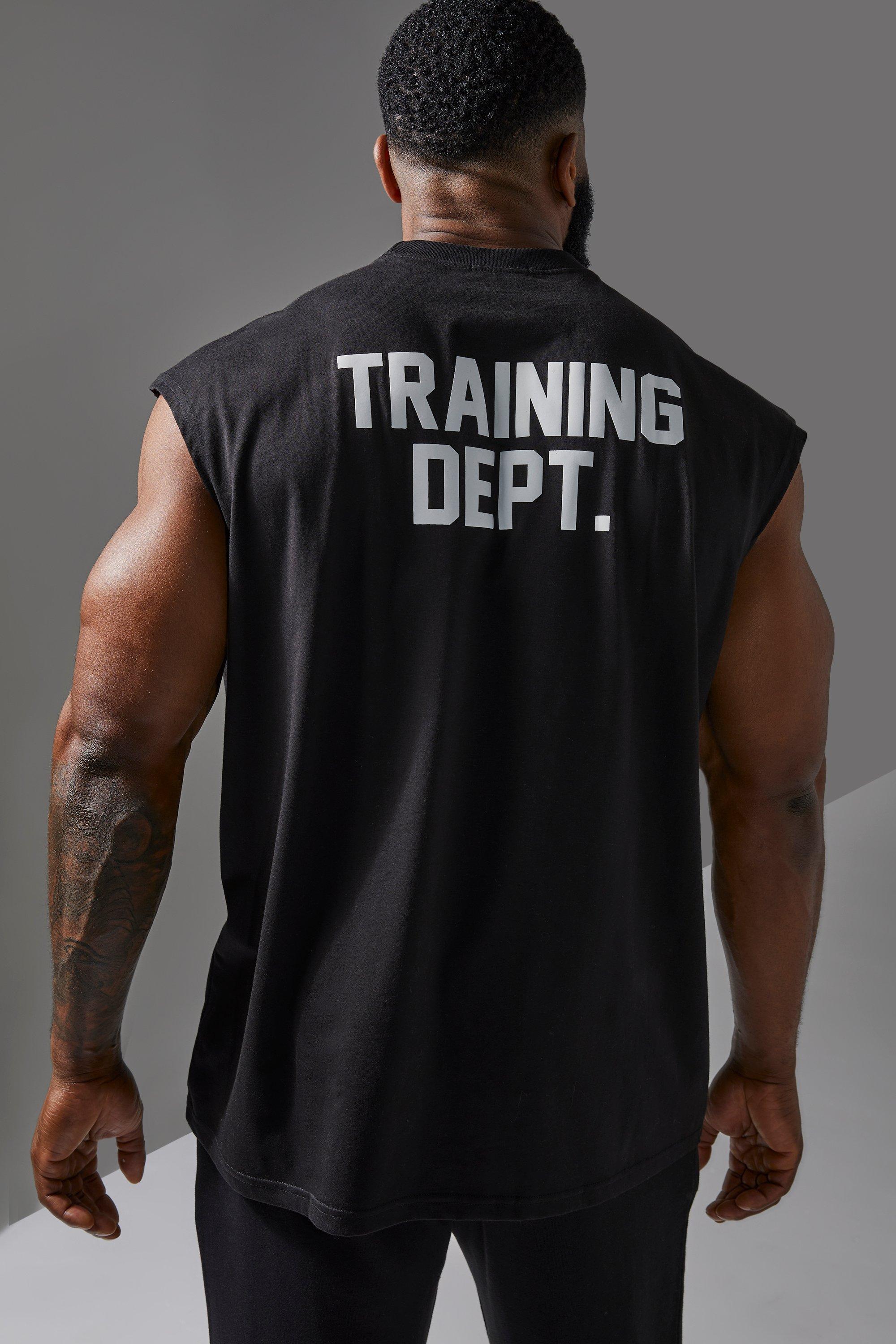 Mens Black Training Dept Oversized vest, Black