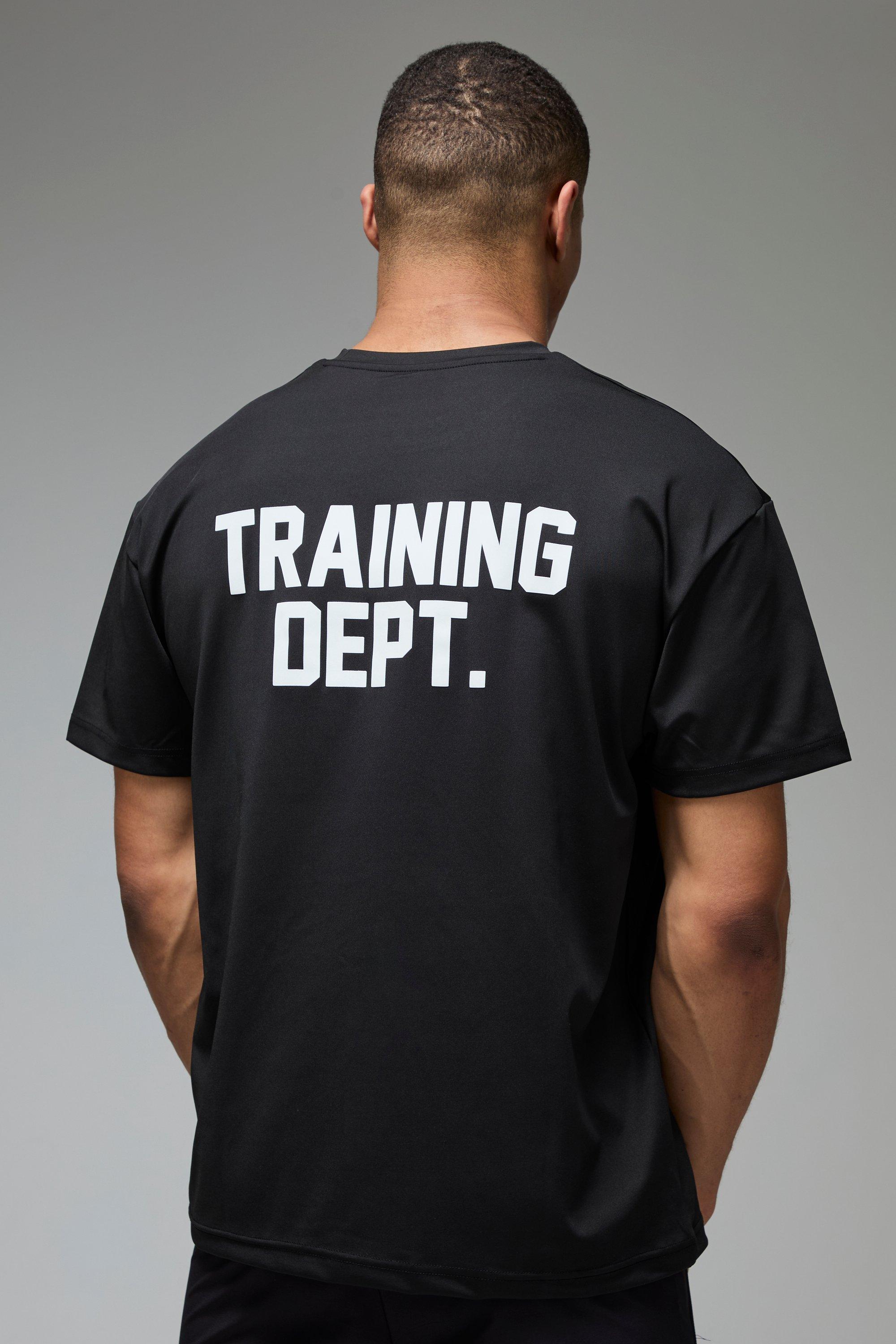 T-shirt oversize Training Dept per alta performance, Nero
