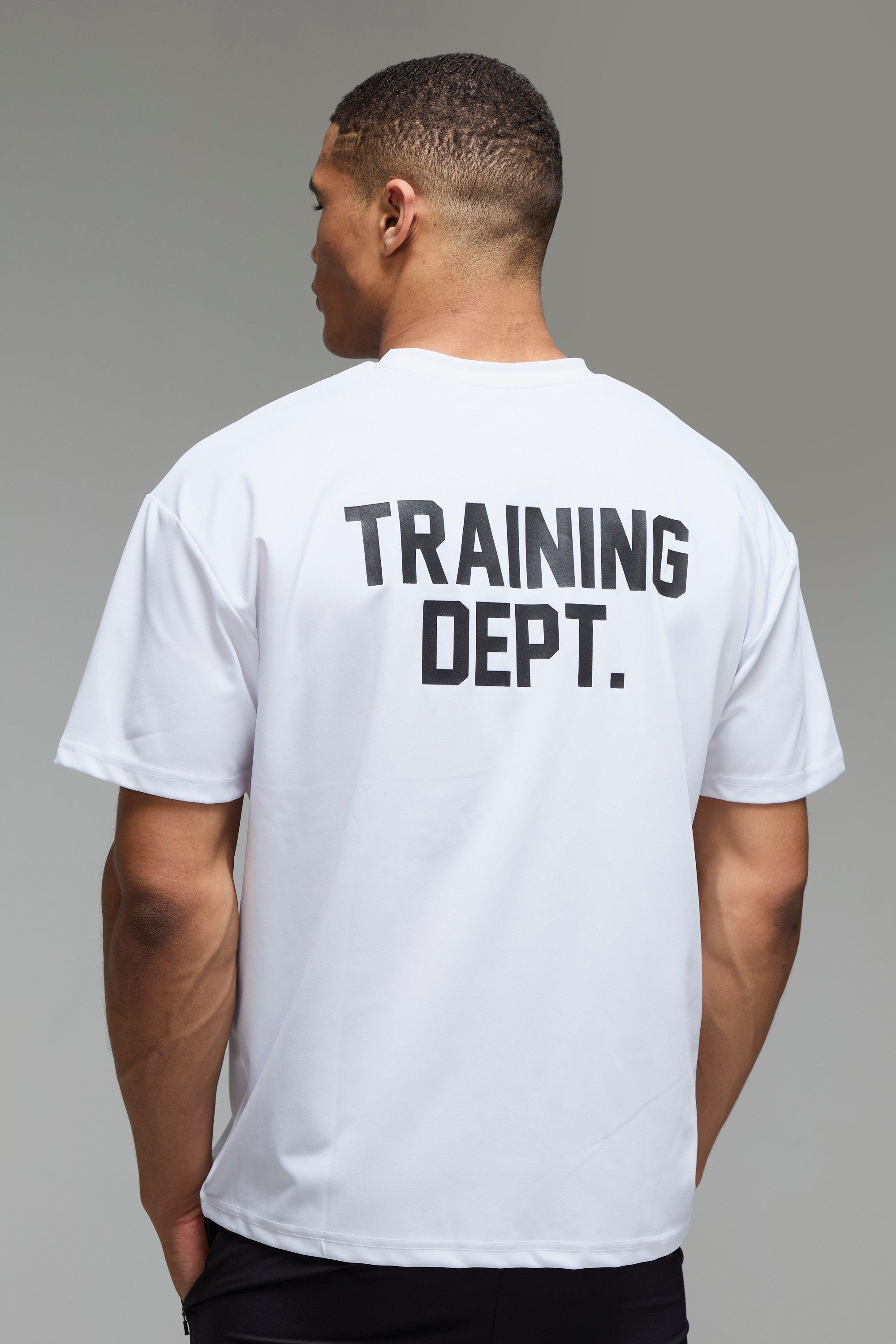 T-shirt oversize Training Dept per alta performance, Bianco