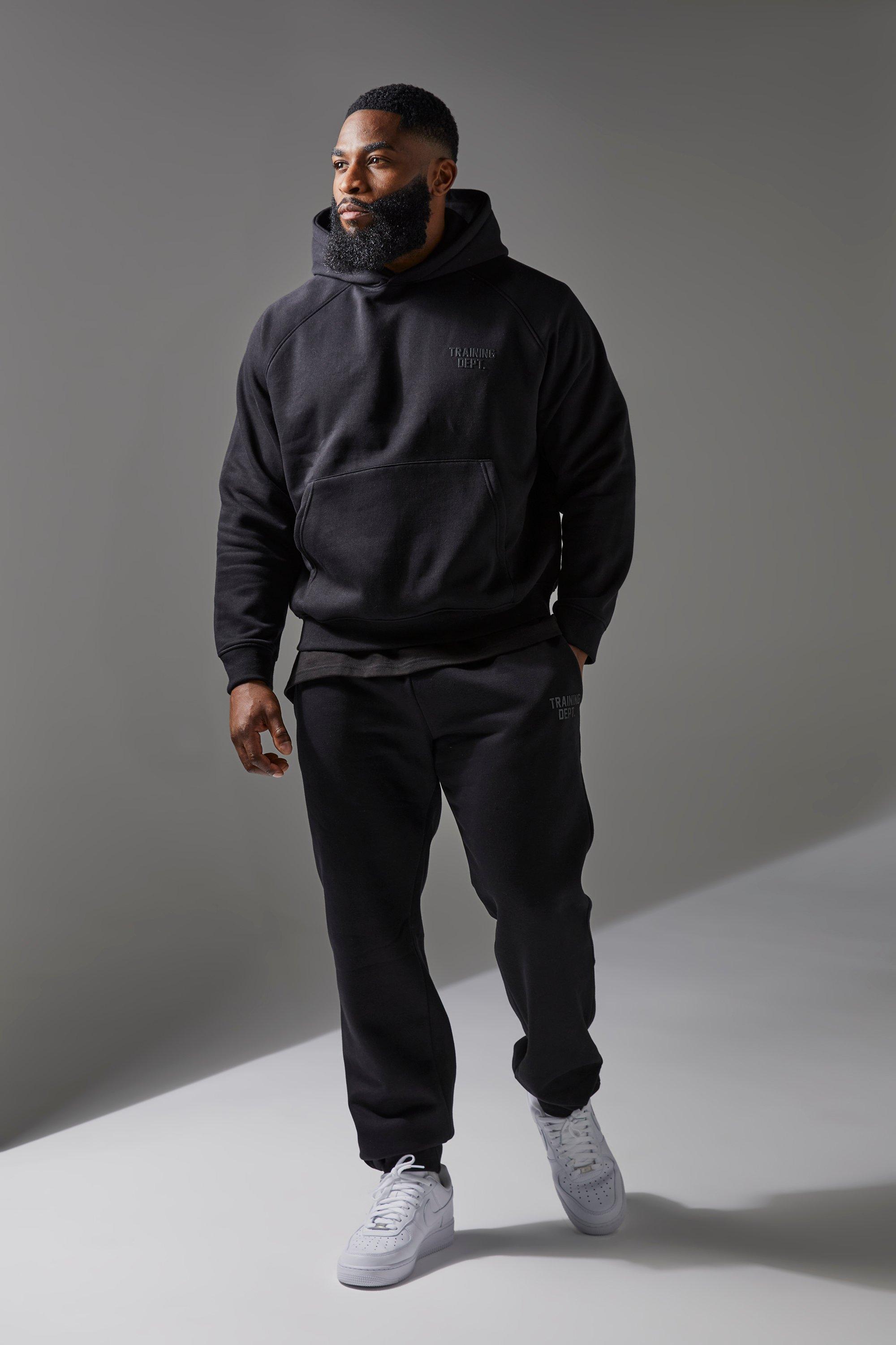 boohoo BOXY TOWELLING スウェット & ショート トラックスーツ bmm79111_charcoal_xl?$