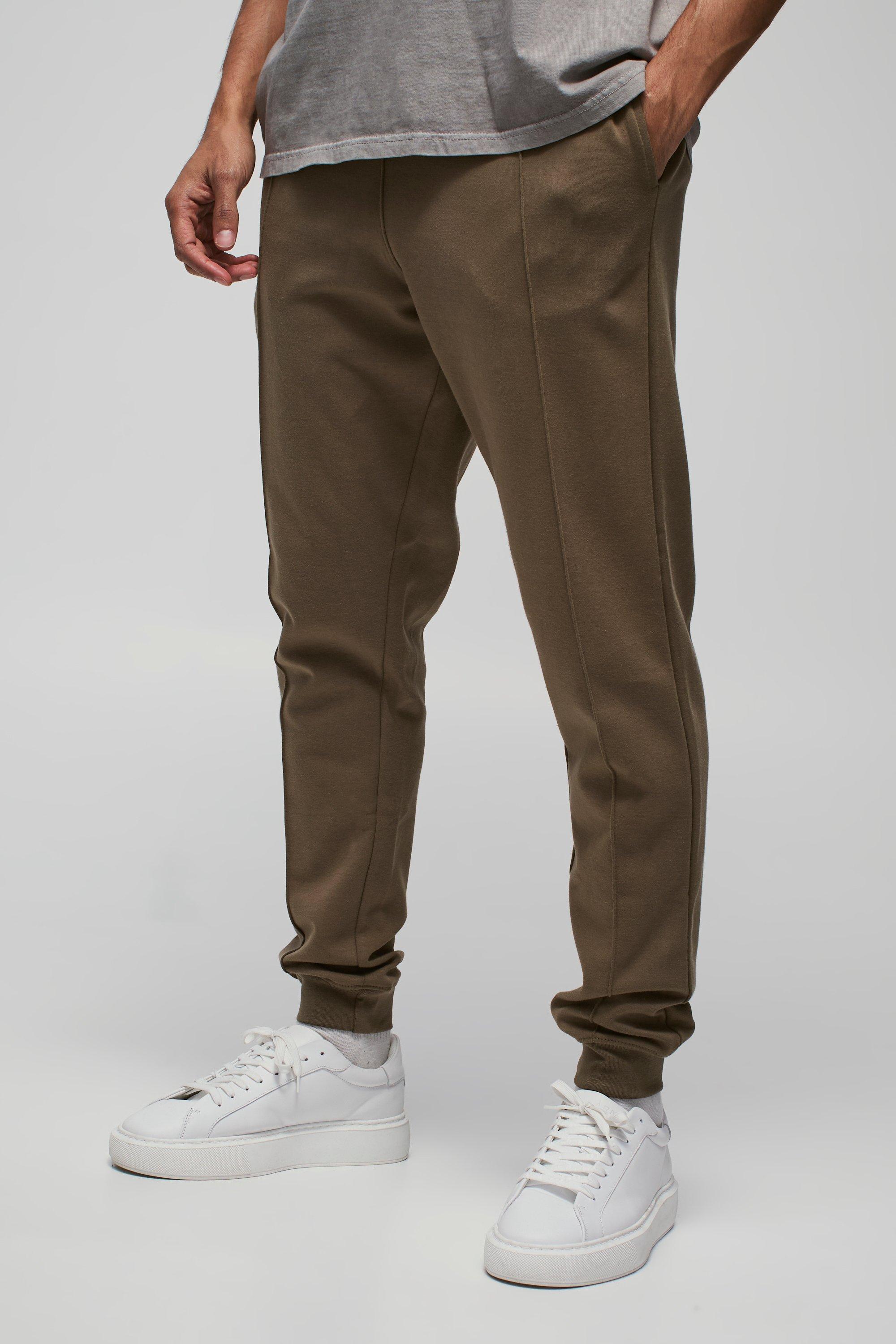 Pantaloni tuta Slim Fit affusolati pesanti Super Clean in maglia interlock, Verde