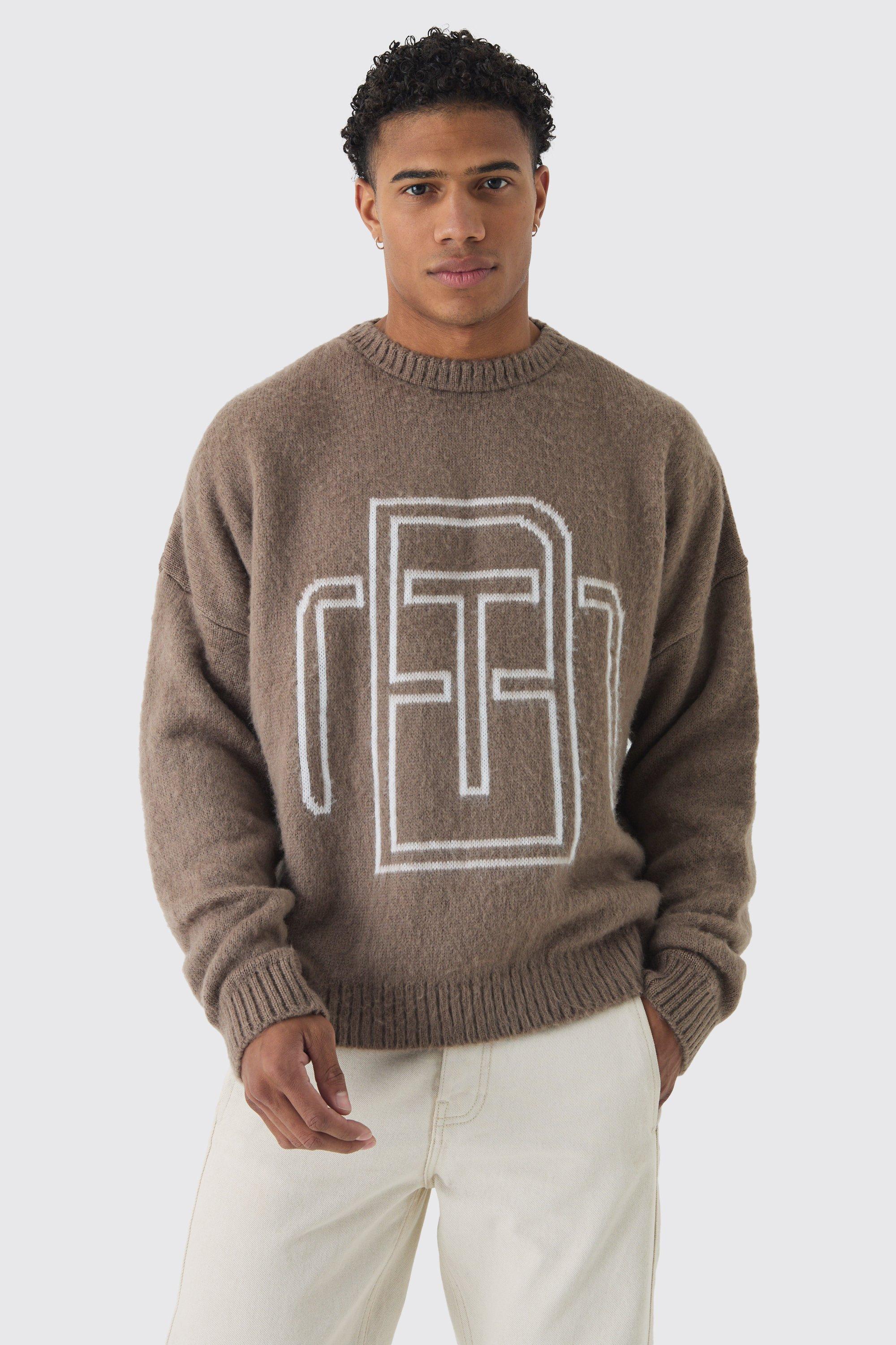 Maglione BM in maglia morbida, Beige