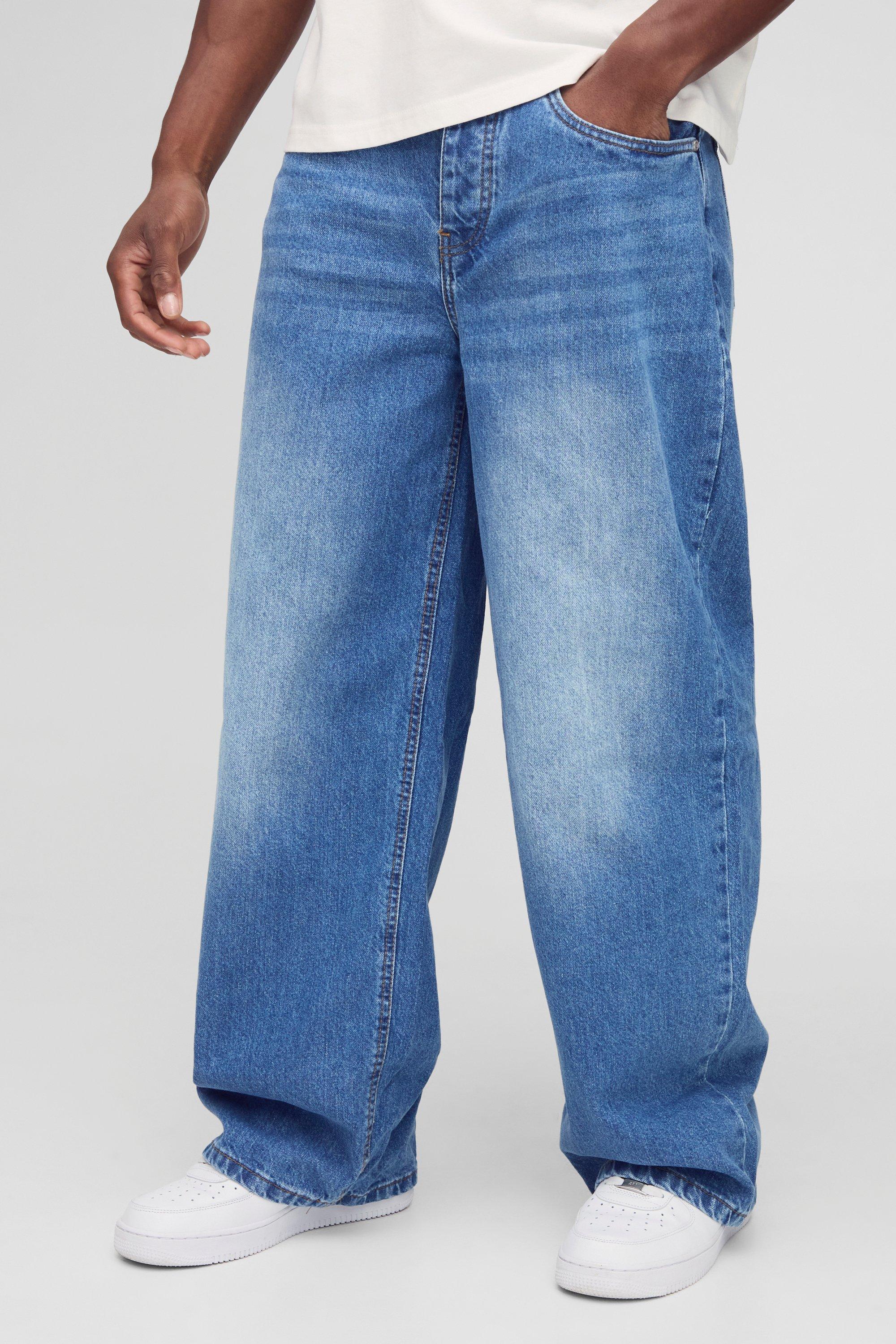 Mens Baggy Rigid Jean in Light Blue, Blue