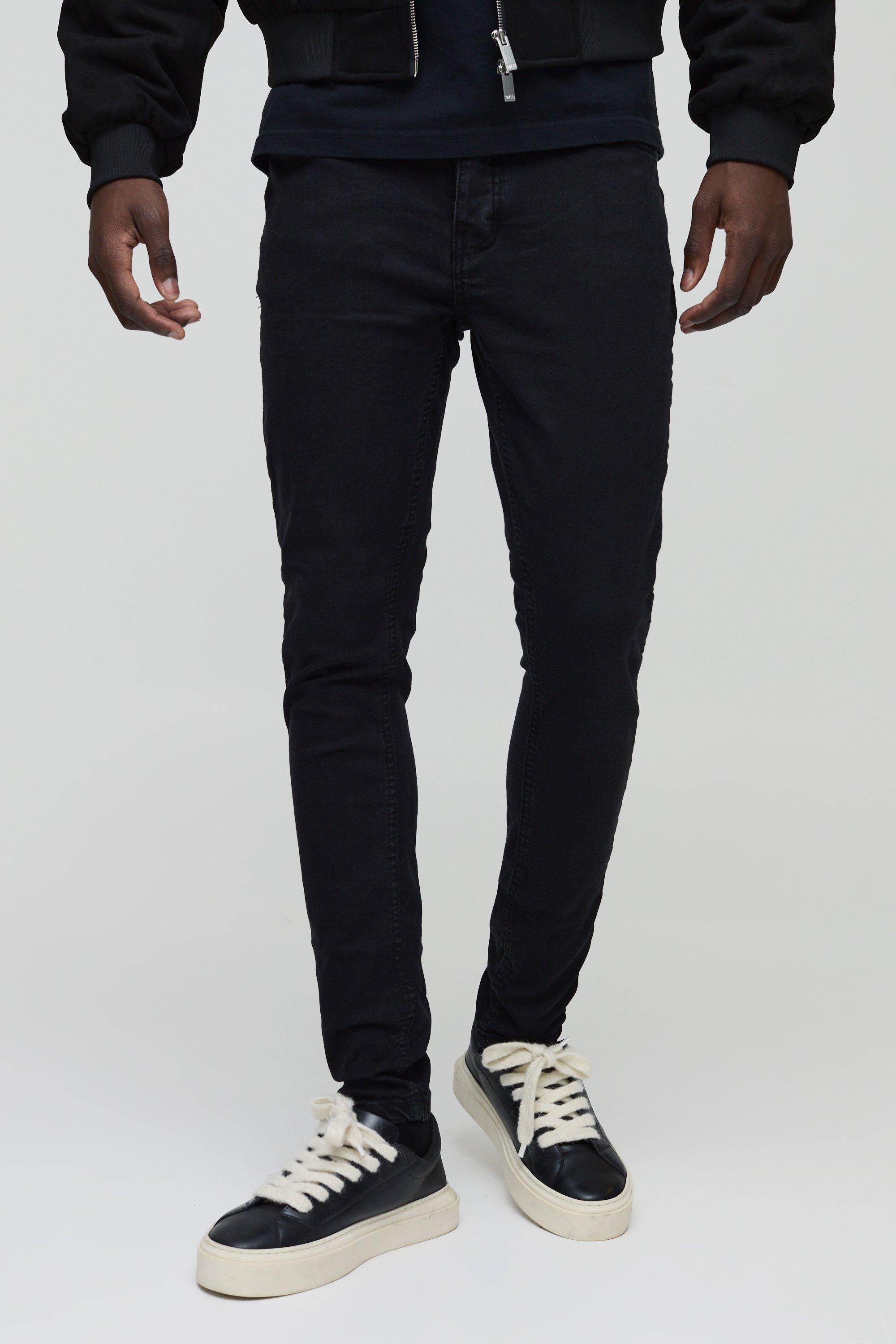 Mens Black Skinny Stretch Jean, Black