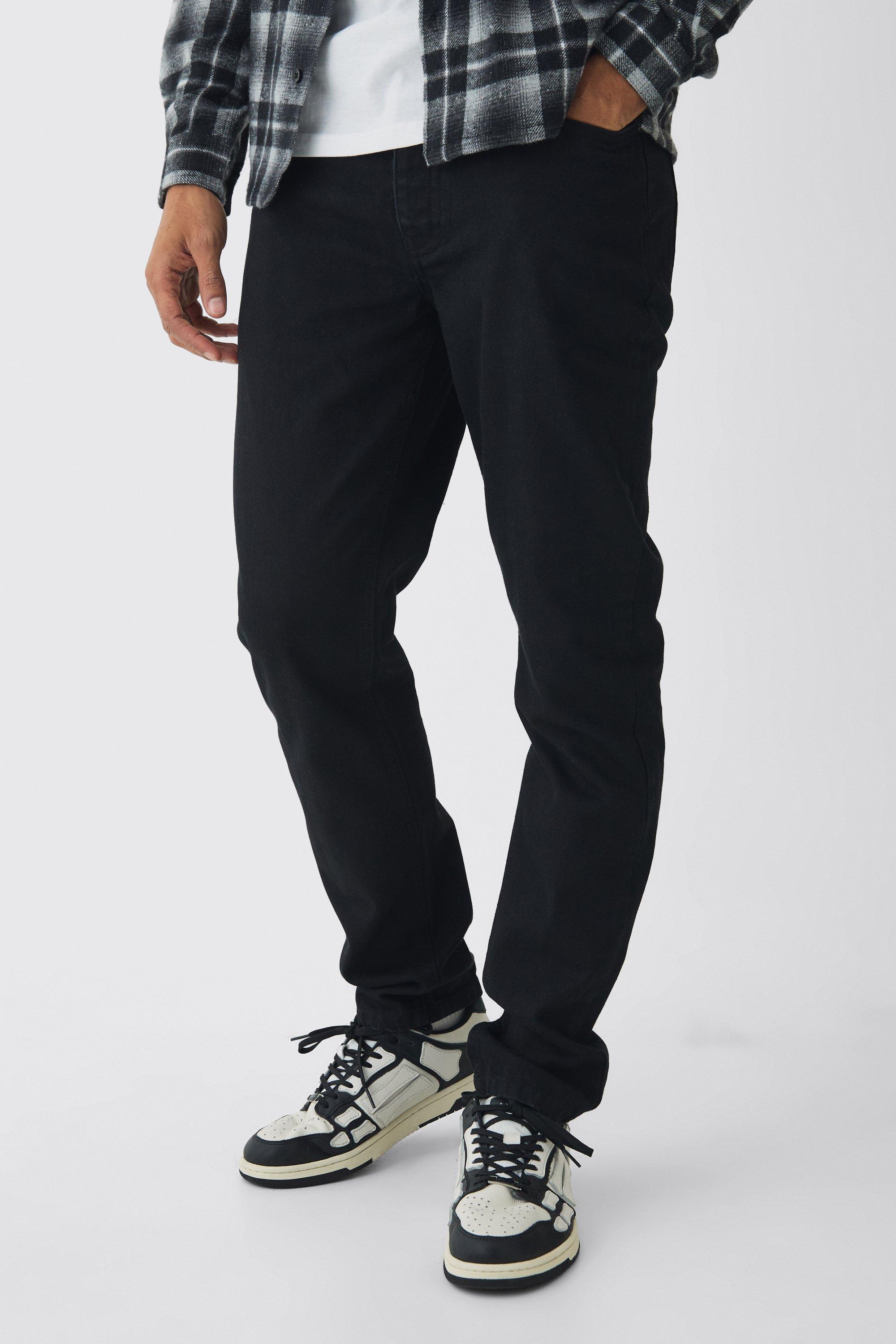 Mens Slim Rigid Jean in True Black, Black