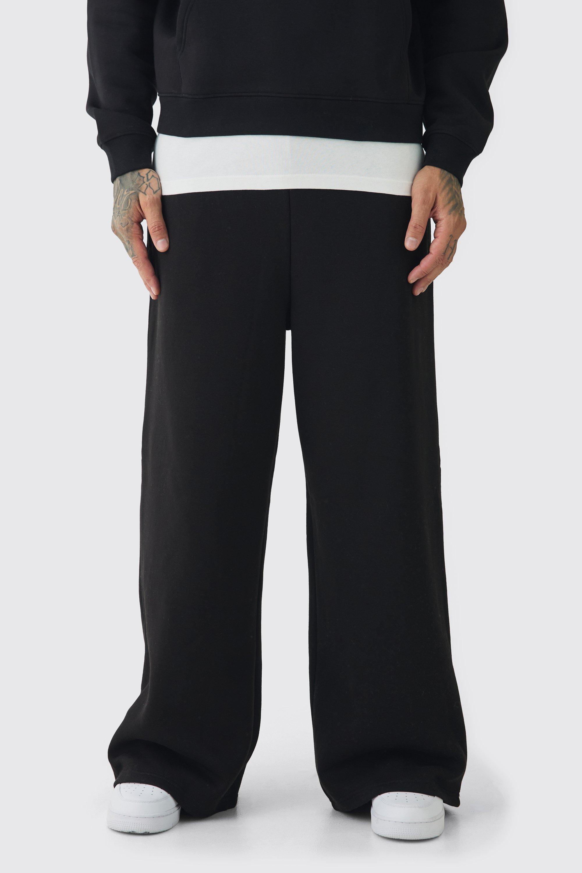 Image of Pantaloni tuta Tall Basic a gamba super ampia, Nero