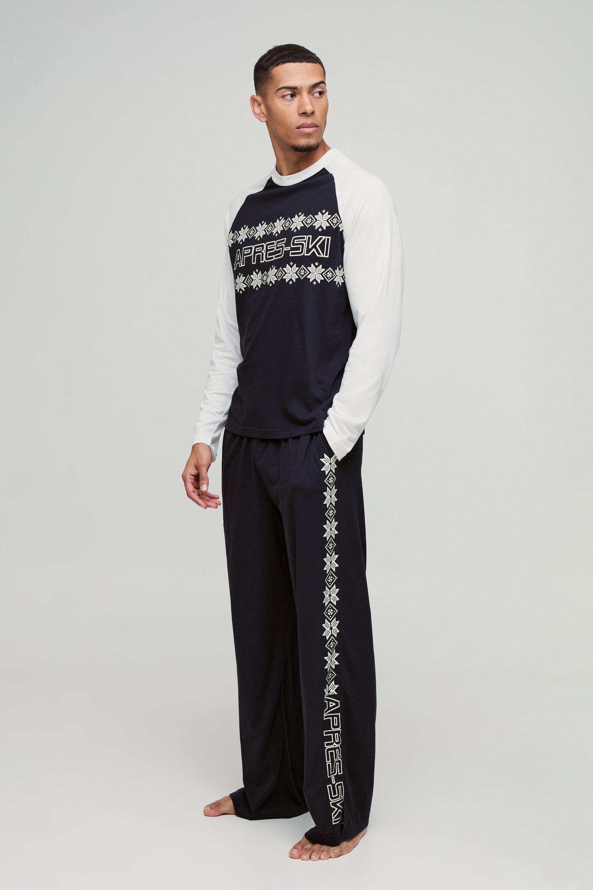 Mens Navy Apres -Ski Christmas Lounge Set, Navy