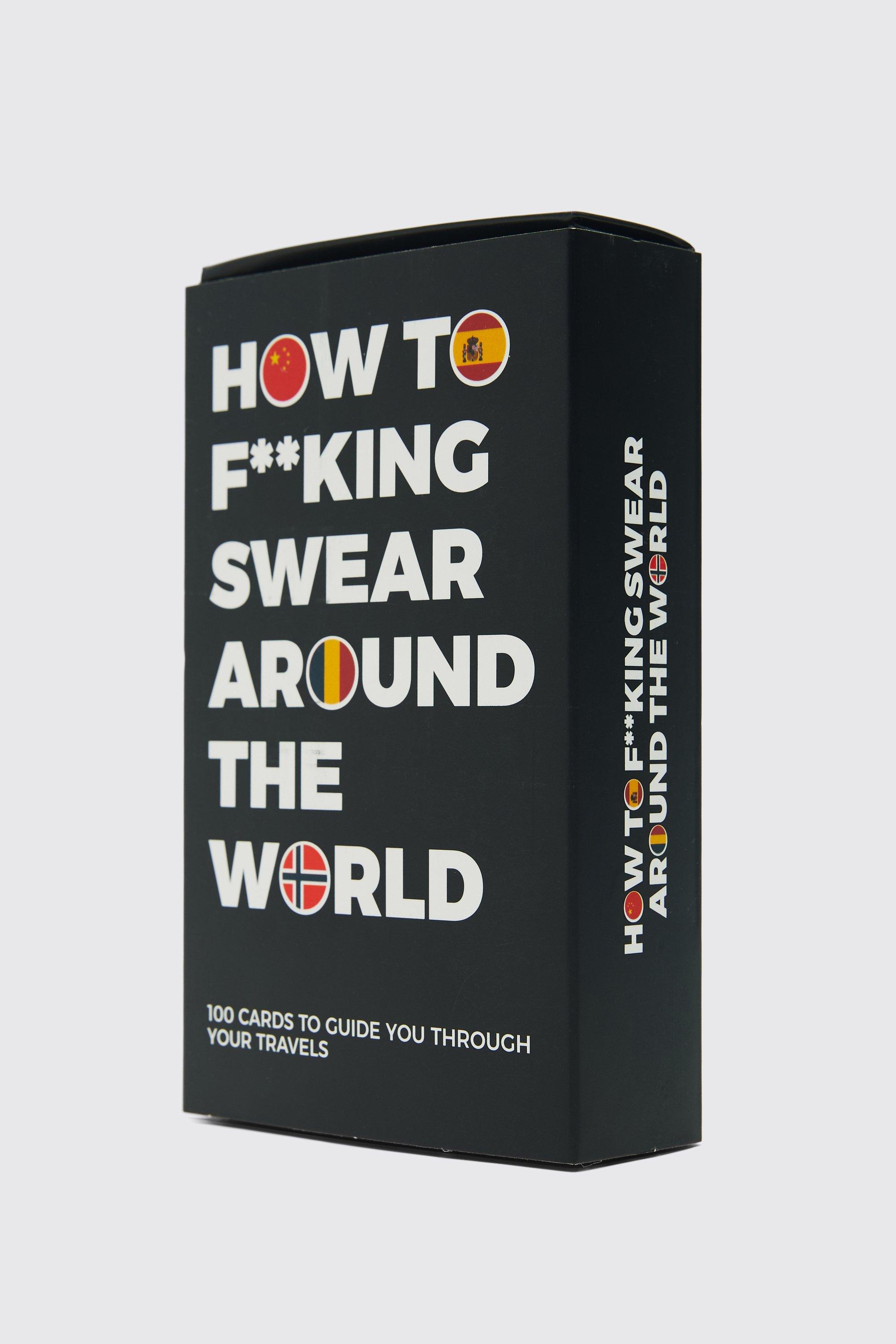Mens White How To Swear Around The World Game, White
