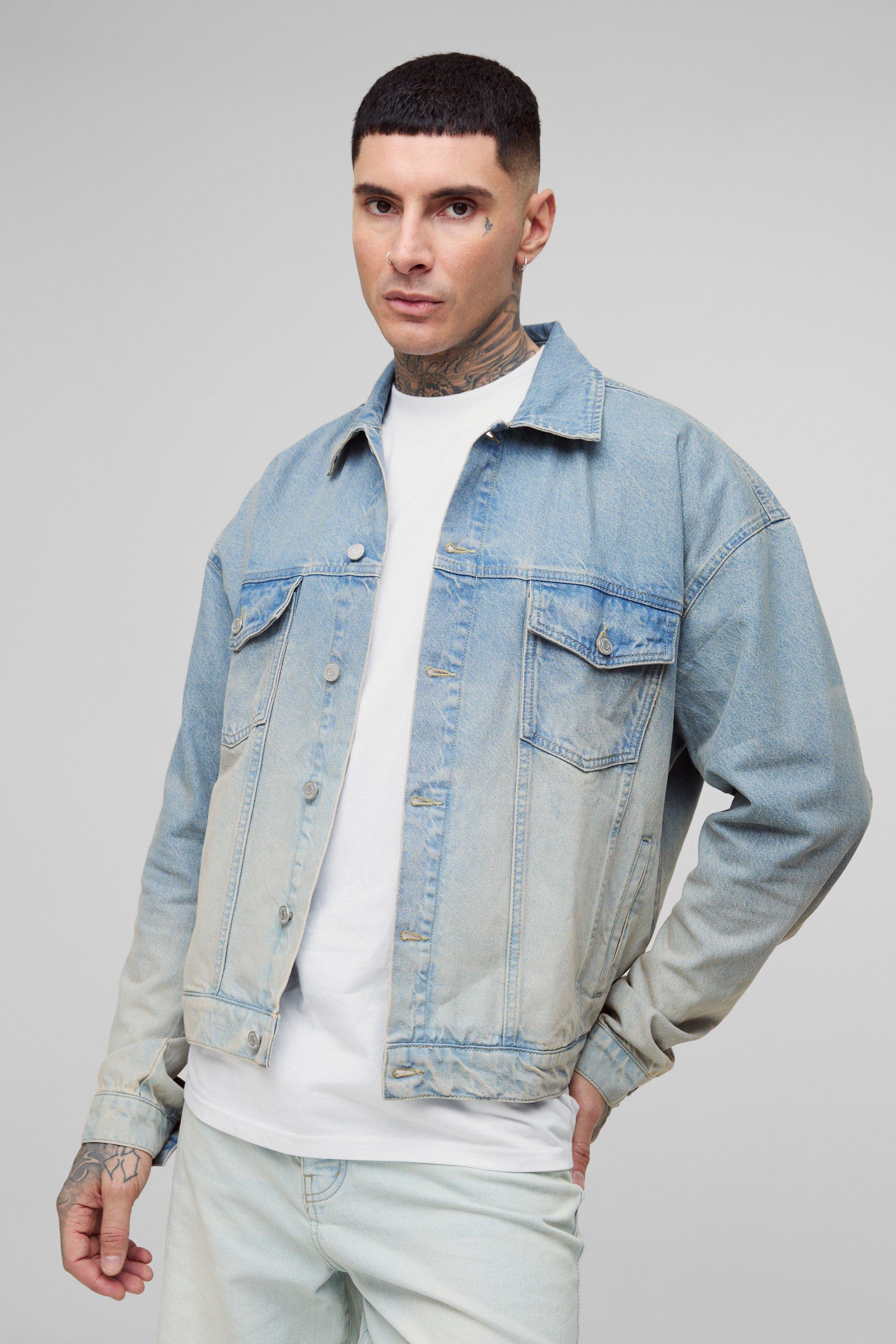 Giacca in denim Tall oversize classica, Azzurro