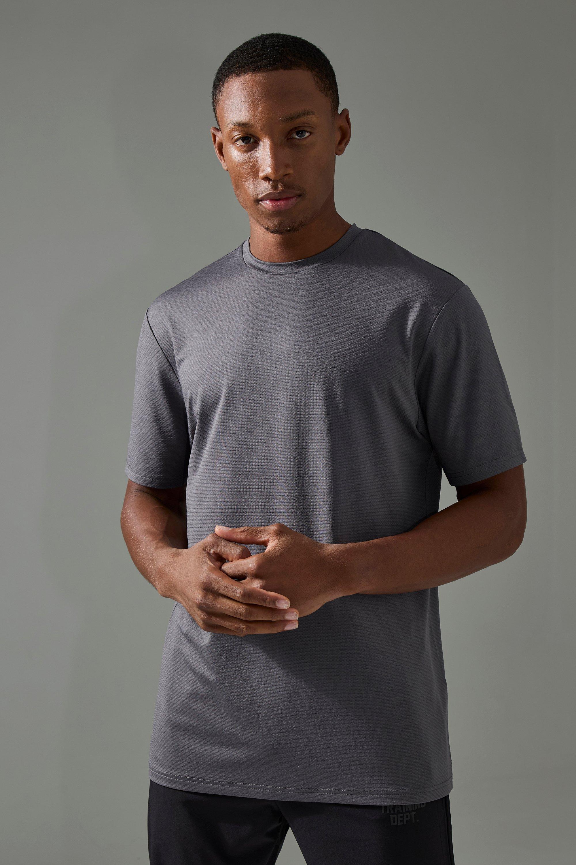 T-shirt Man Active Gym anti-sudore per alta performance, Grigio