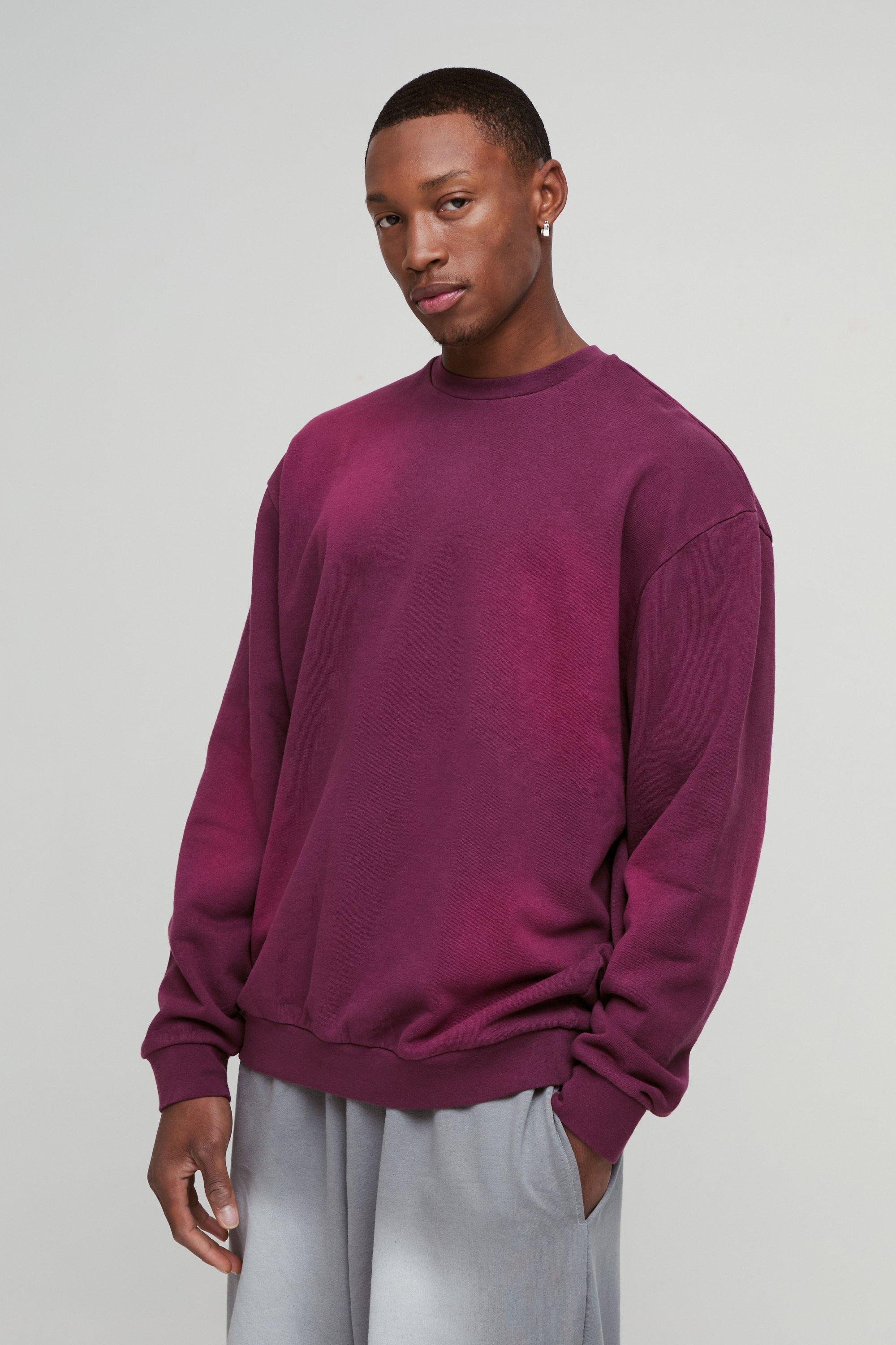 Felpa oversize in lavaggio spray, Rosso
