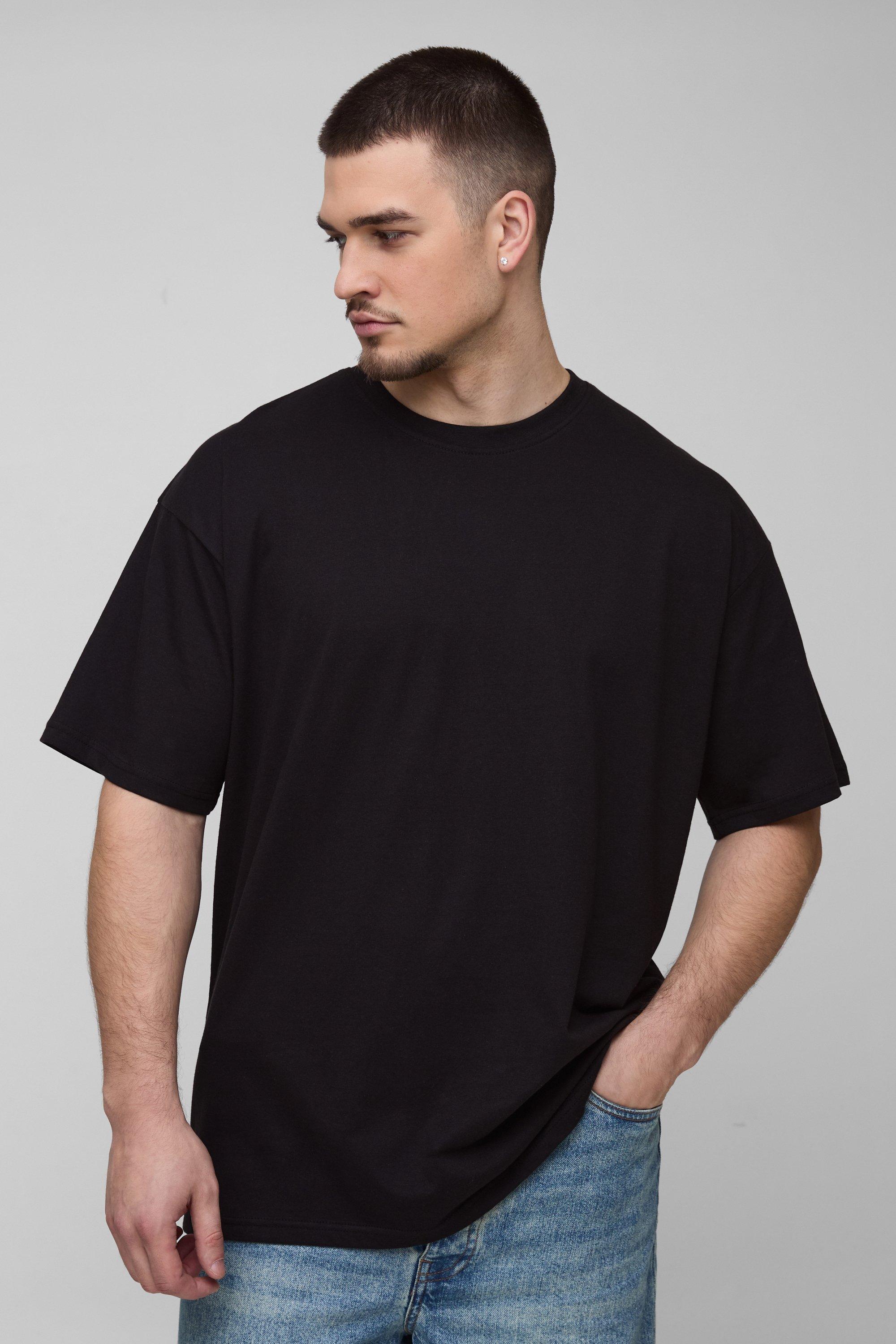 T-shirt Tall oversize Basic, Nero