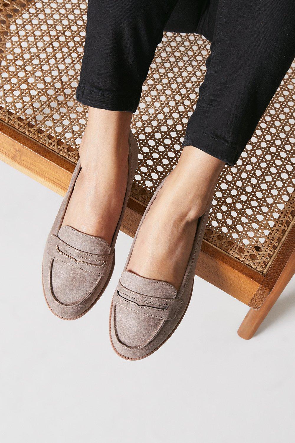 Womens Wide Fit Lara Penny Loafers