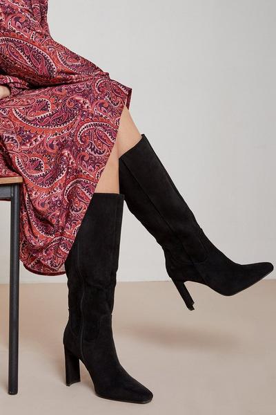 Kayla Slim Heel Knee High Boots