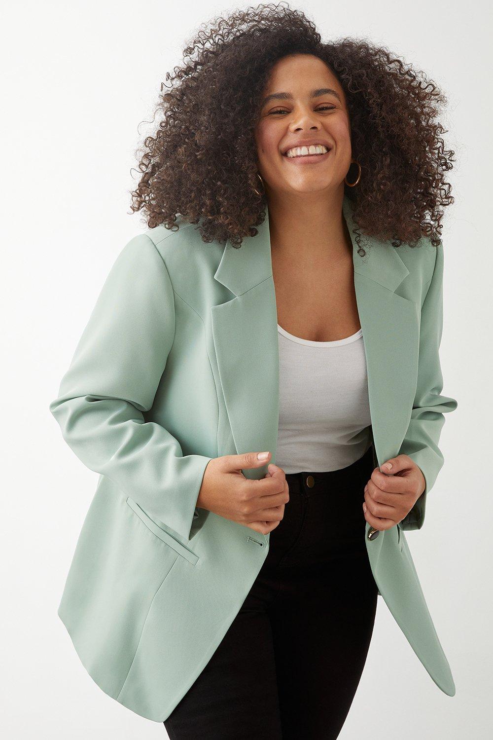 Womens Curve Fitted Blazer
