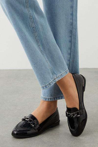 Leila Patent Chain Loafers