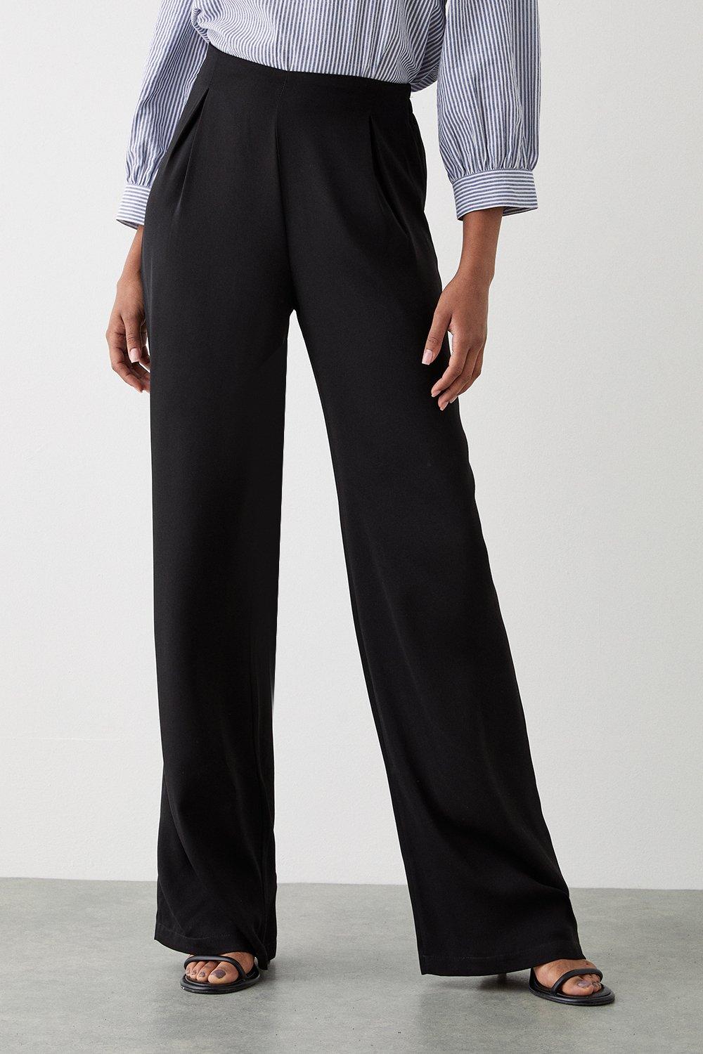 Womens Tall Pull On Wide Leg Trousers