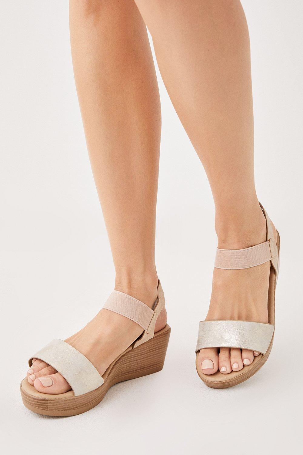 Womens Good For The Sole: Helena Comfort Elastic Wedges