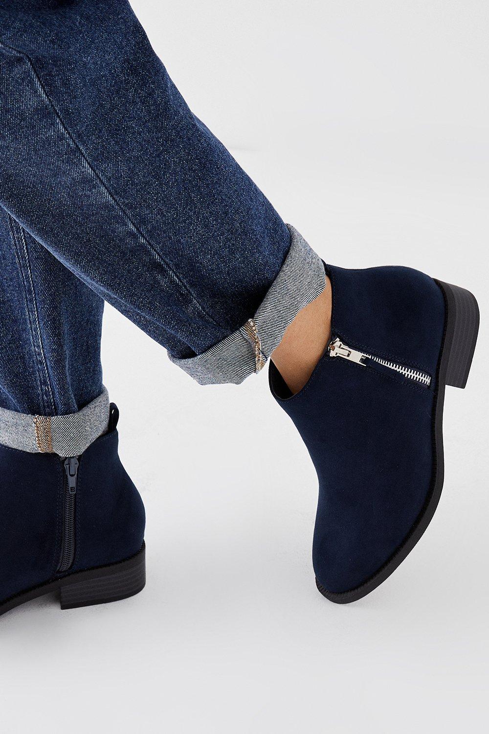 Womens Madrid Zip Up Ankle Boots