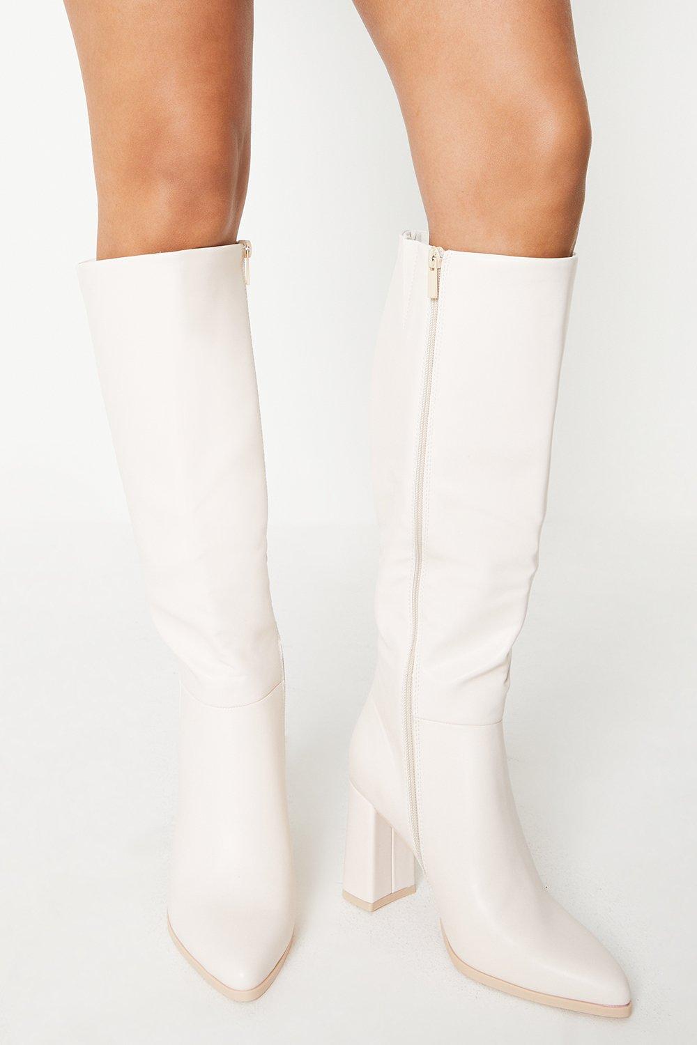 Womens Wide Fit Kimmy Heeled Knee High Boots