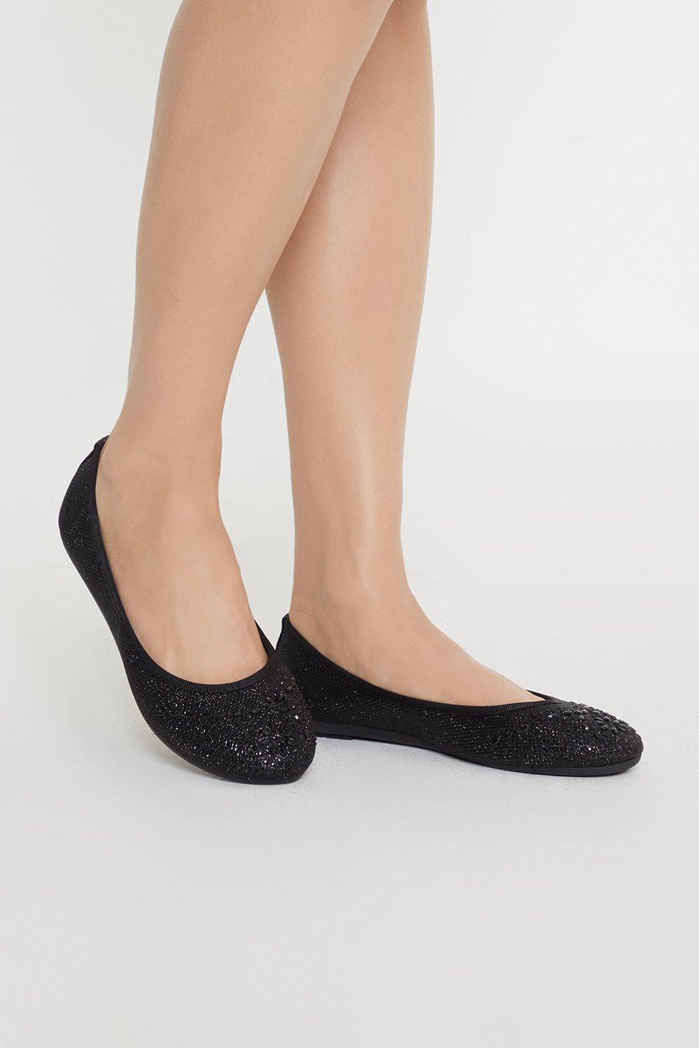 Womens Good For The Sole: Tammy Sparkly Comfort Ballet Flats