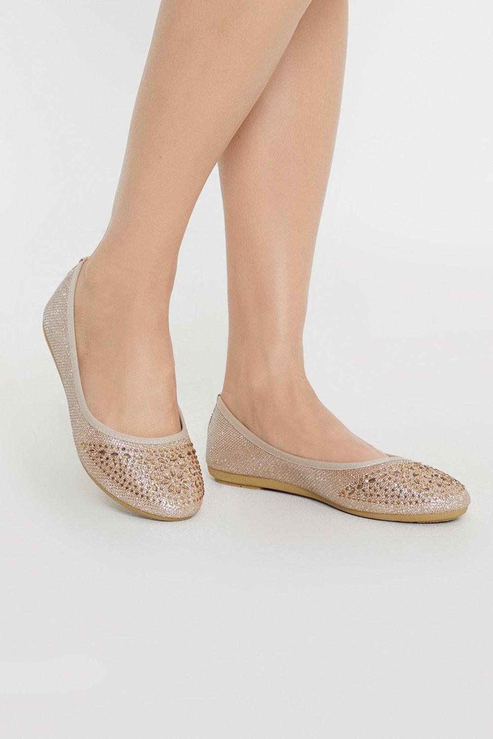 Womens Good For The Sole: Tammy Sparkly Comfort Ballet Flats