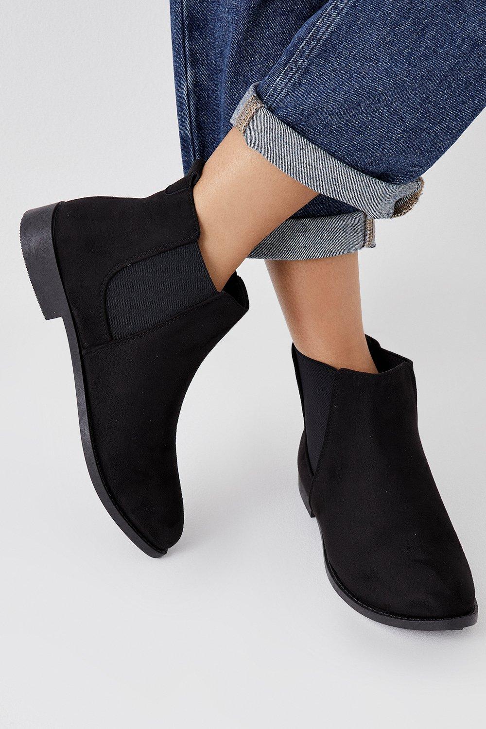 Womens Wide Fit Megs Chelsea Boots