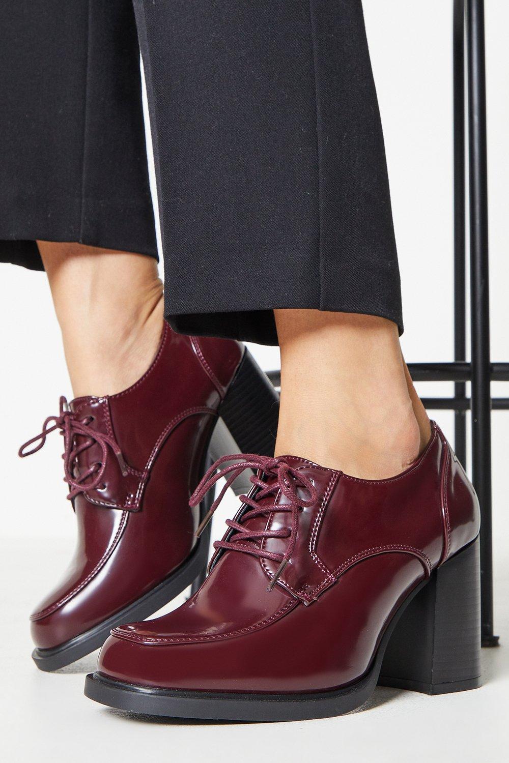 Womens Principles: Lara Front Lace Up High Block Heel Shoe