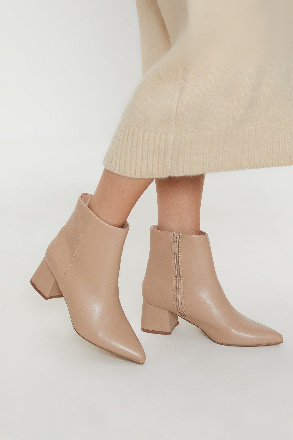 Womens Principles: Opal Medium Block Heel Pointed Ankle Boots