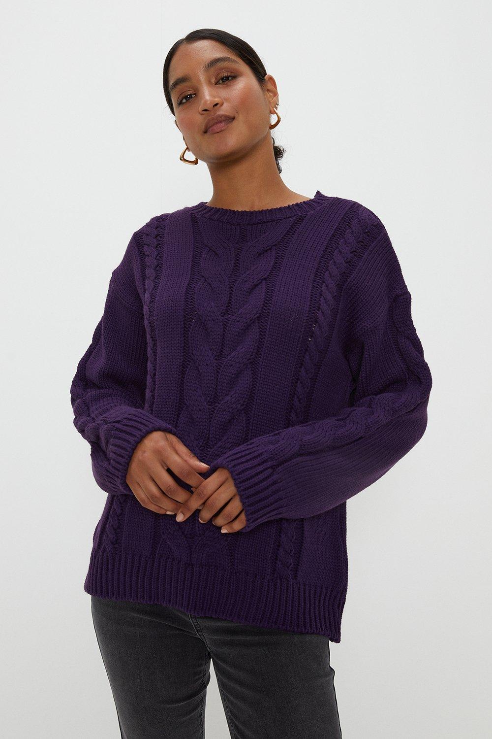 Womens Cable Knitted Jumper