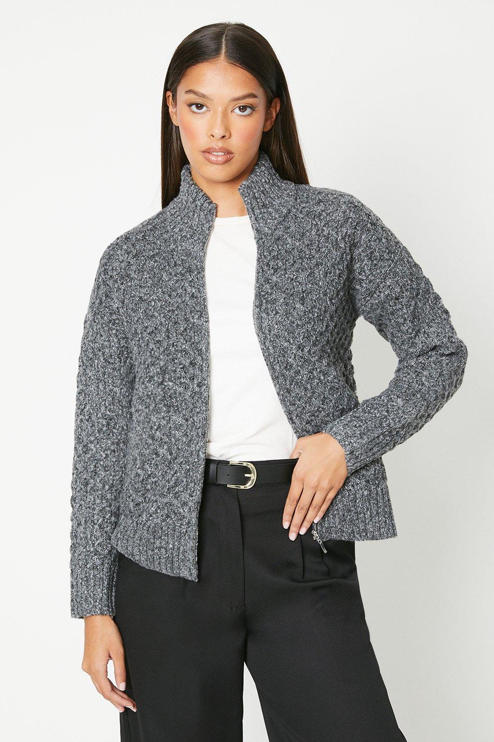 Womens All Over Honeycomb Stitch Bomber Jacket
