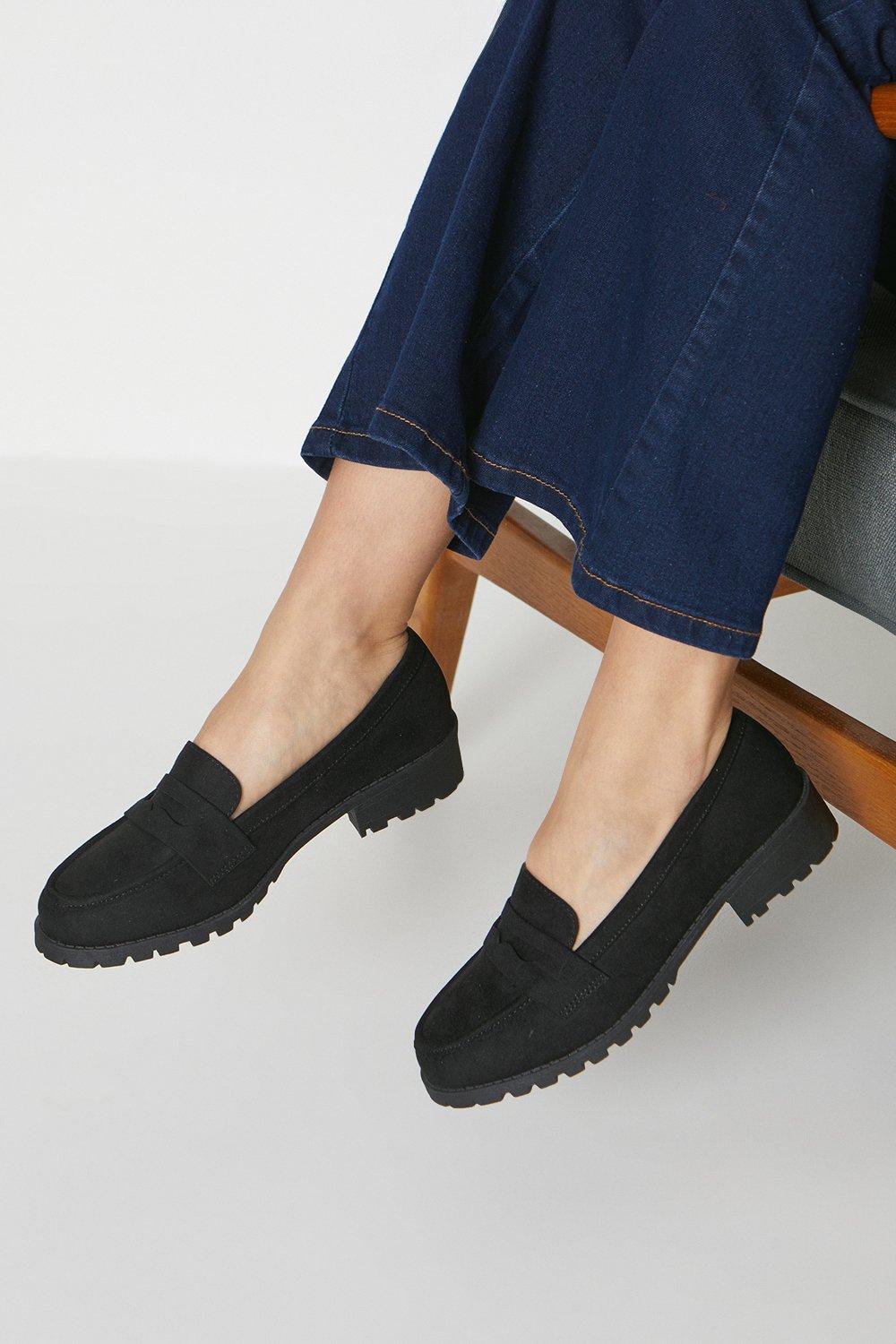 Womens Wide Fit Leoni Chunky Loafer