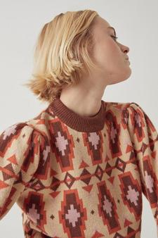 Aztec Crew Neck Knit Jumper
