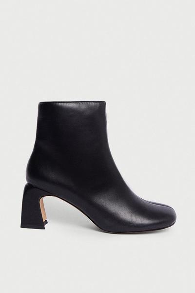 Curved Heel Ankle Boot
