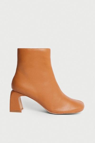 Curved Heel Ankle Boot