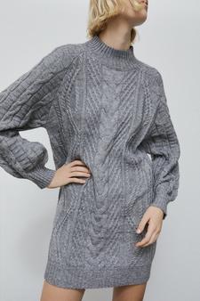 Chunky Cable Knit Jumper Dress