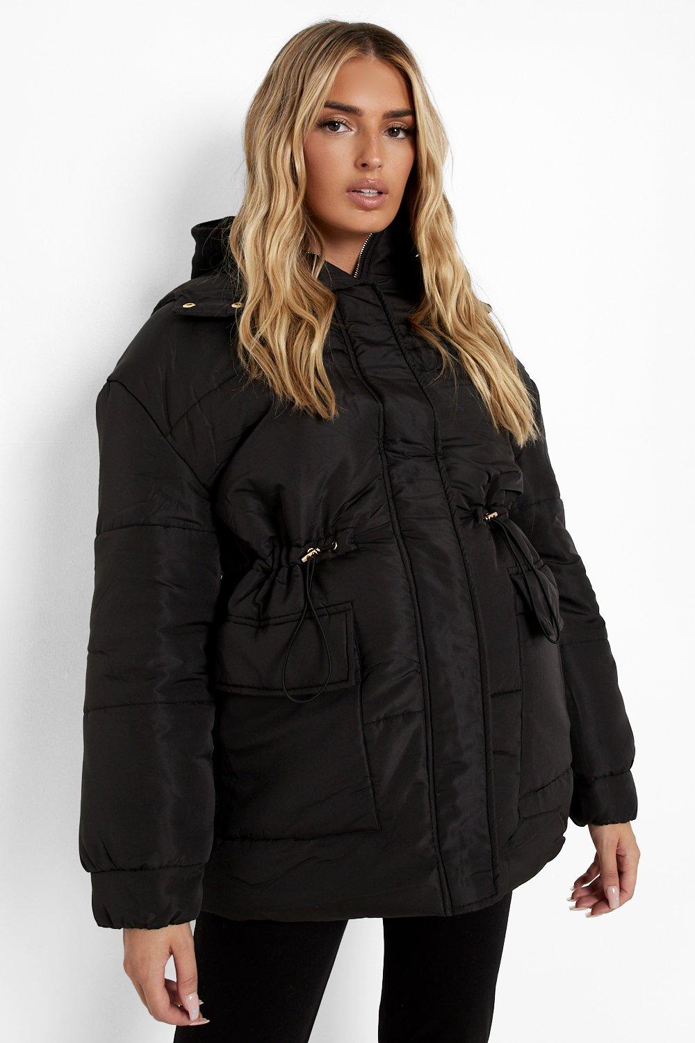boohoo parka womens