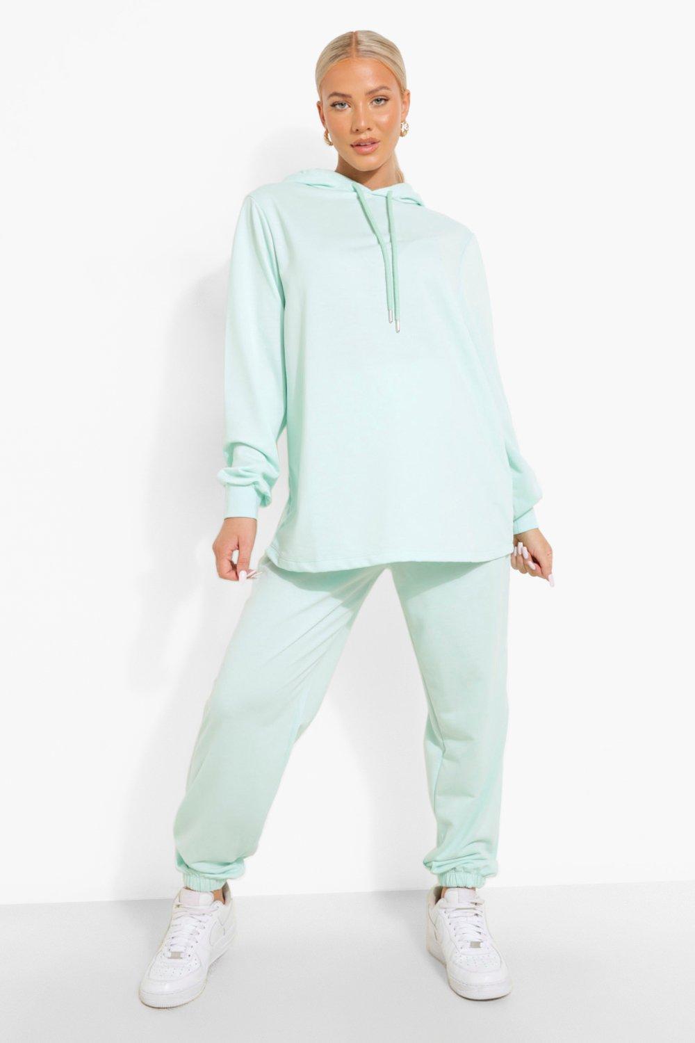 Womens Maternity Hoody And Jogger Loungewear Set - Green - 12, Green