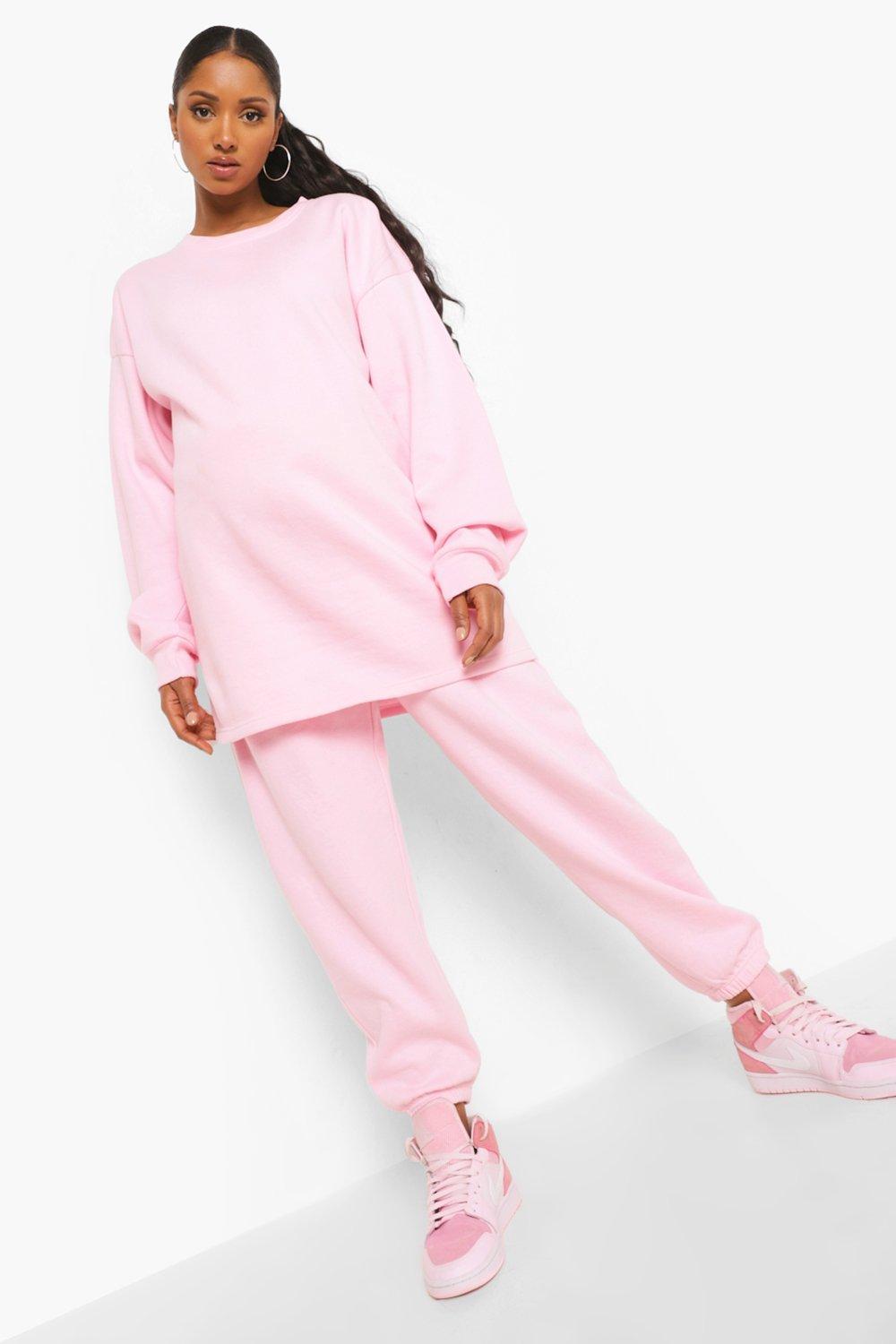 Womens Maternity Over The Bump Joggers - Pink - 12, Pink