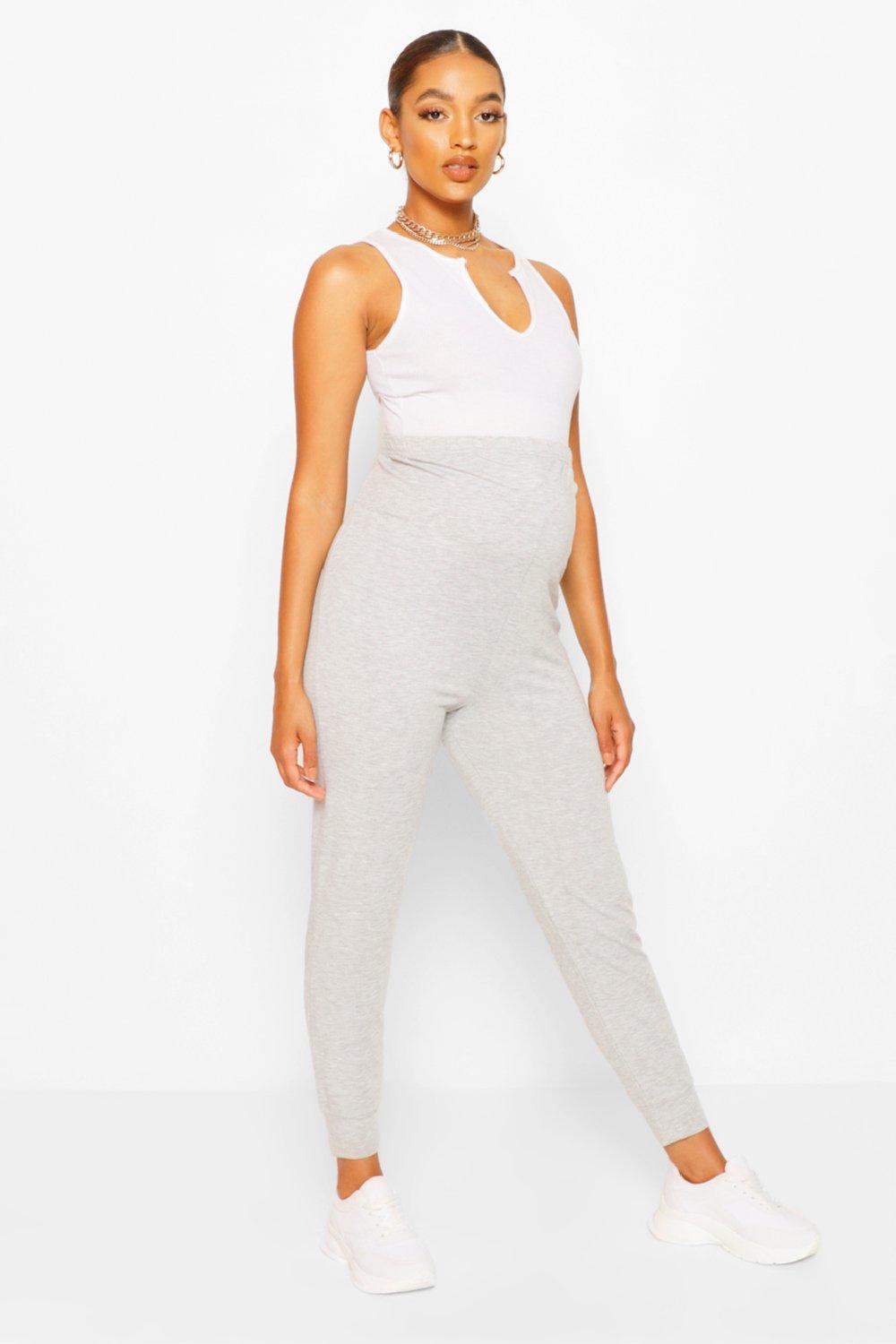Womens Maternity Loopback Joggers - Grey - 8, Grey